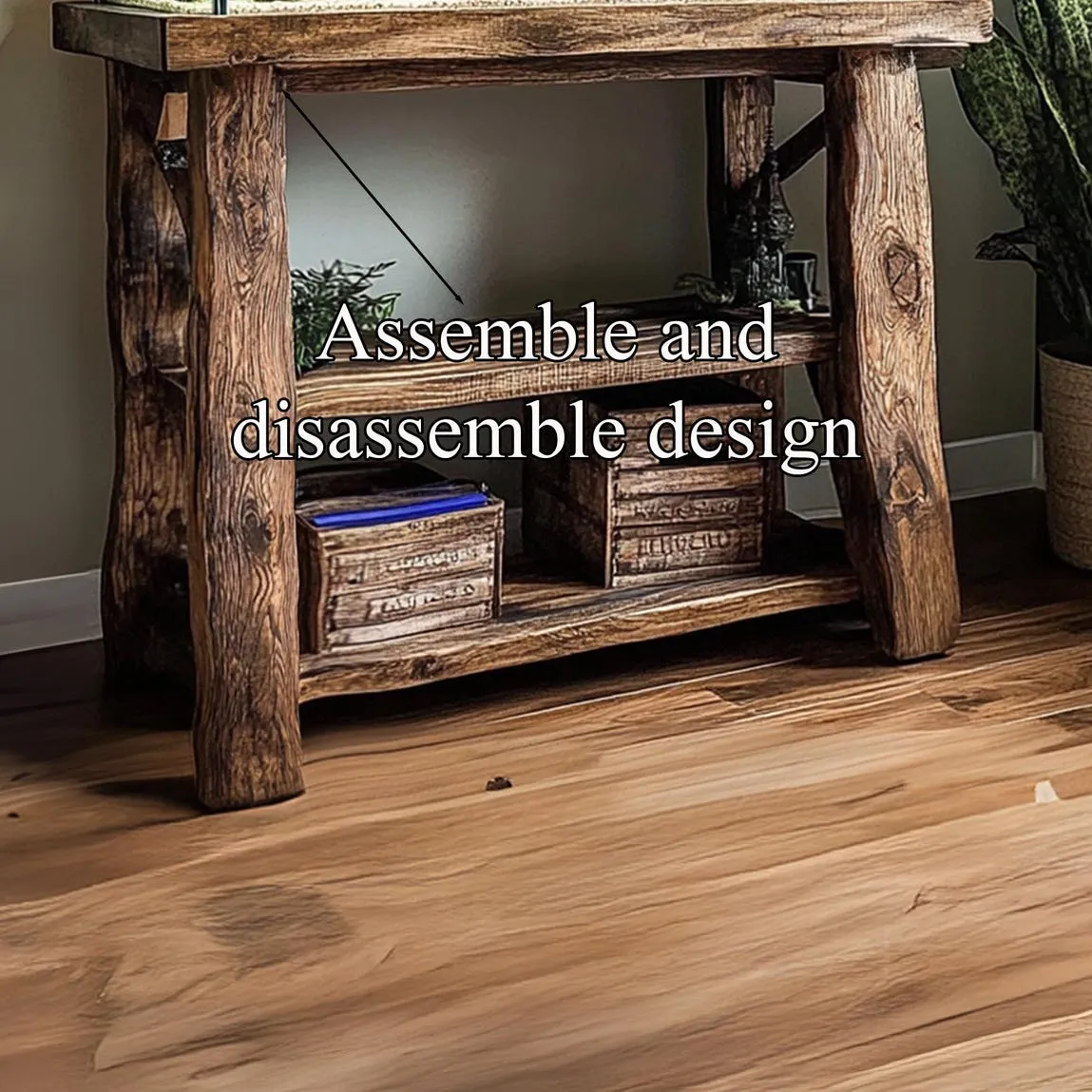 Rustic Fish Tank Handmade Wood Stand Natural Wood Stand Live Edge Aquarium Organic Wood Tank Decor Living Room Personalized Gift - Image 6