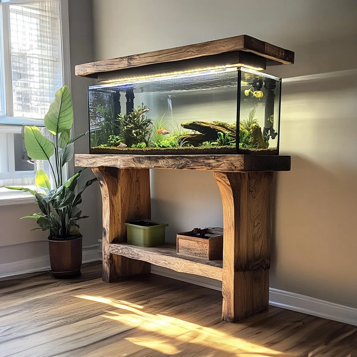 Customized Solid Wood Fish Shelf Handmade Fish Shelf  Unique Style Home Decor Office Decor Housewarming Gifts