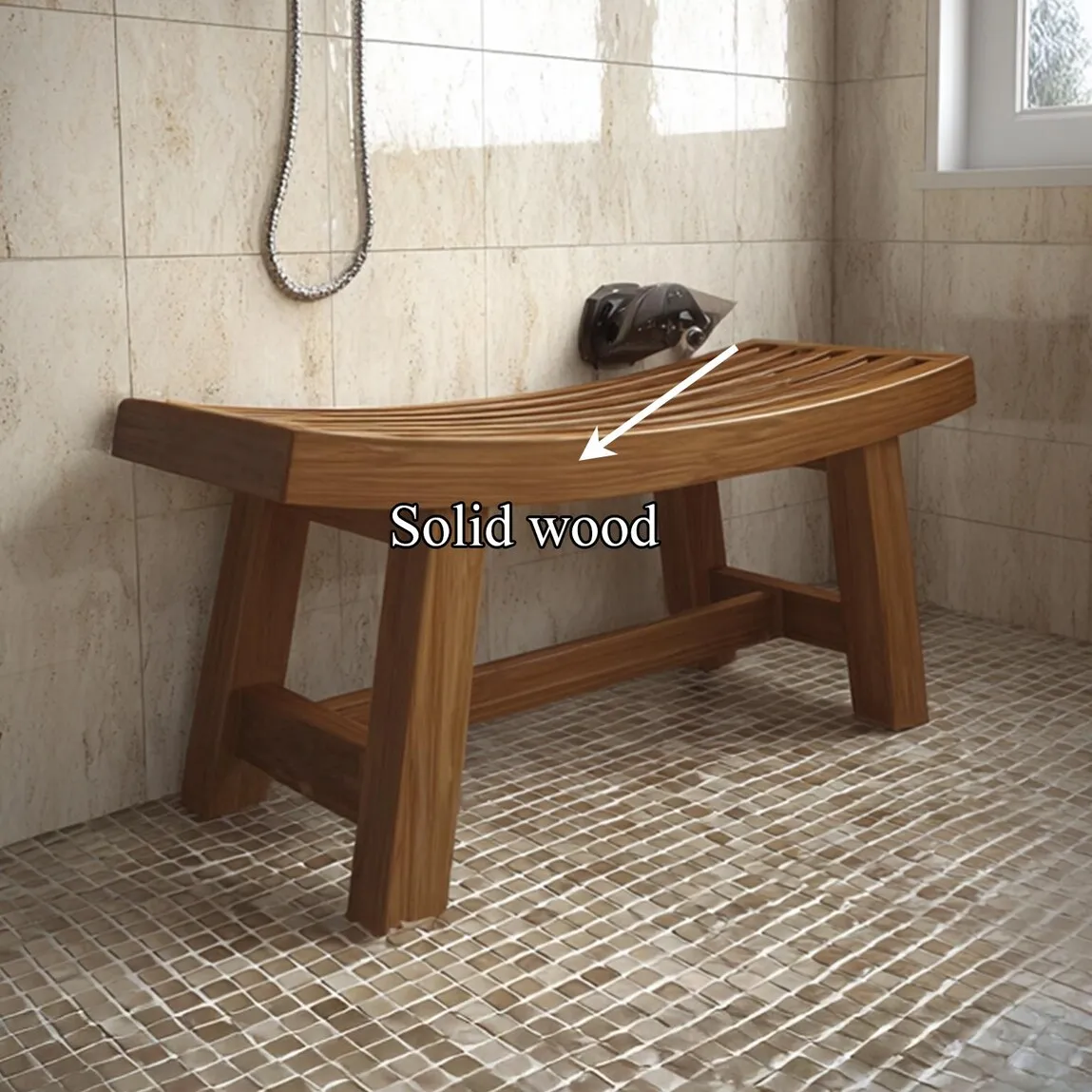 Rustic bench solid wood unique handmade shoe storage mid century rustic home decor garden decoration personalized gift - Image 3