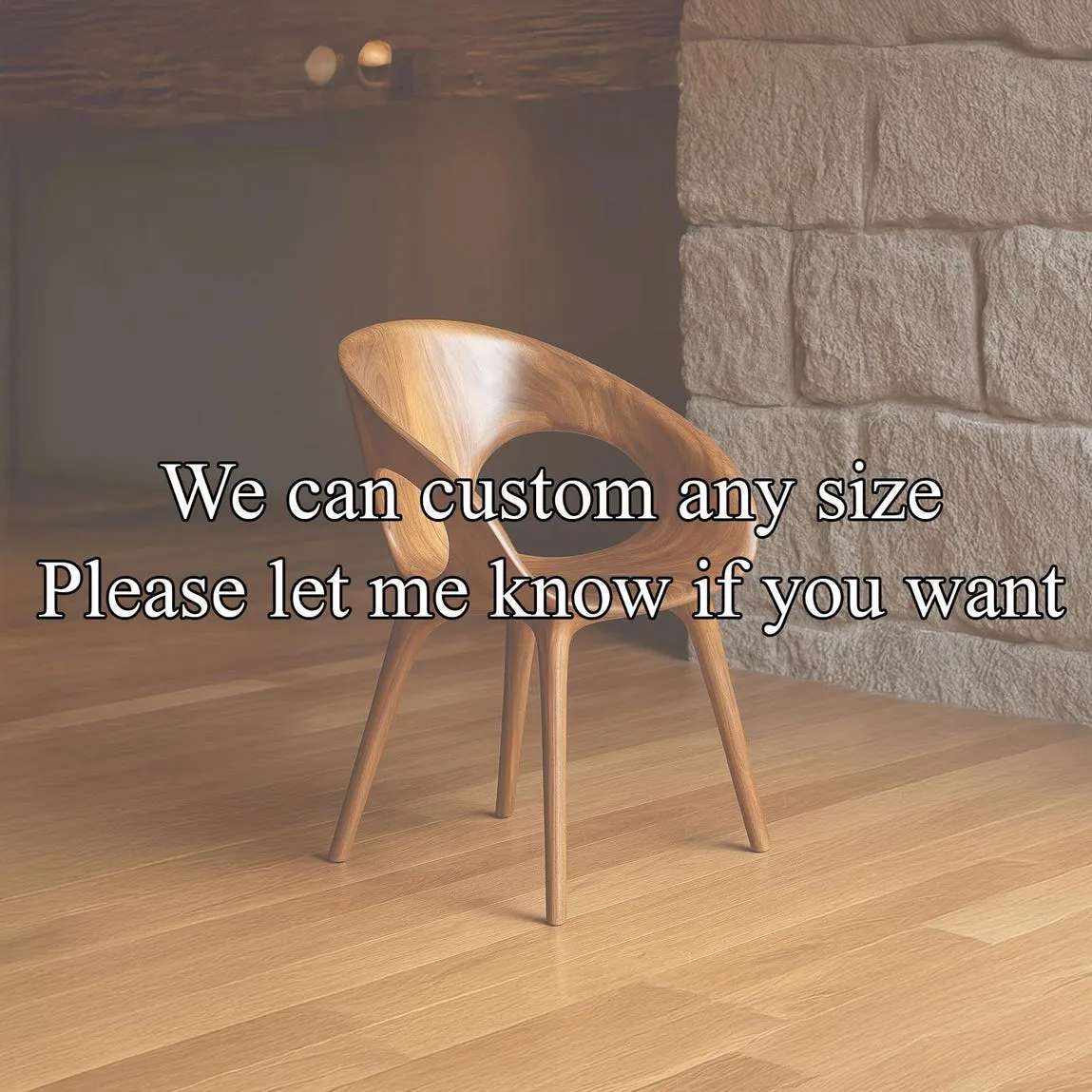 Rustic Solid Walnut Dining Chair Handcrafted Minimalist Art Chair Scandinavian Style Tea Room Chair Mortise , Tenon Design Decor Home - Image 3