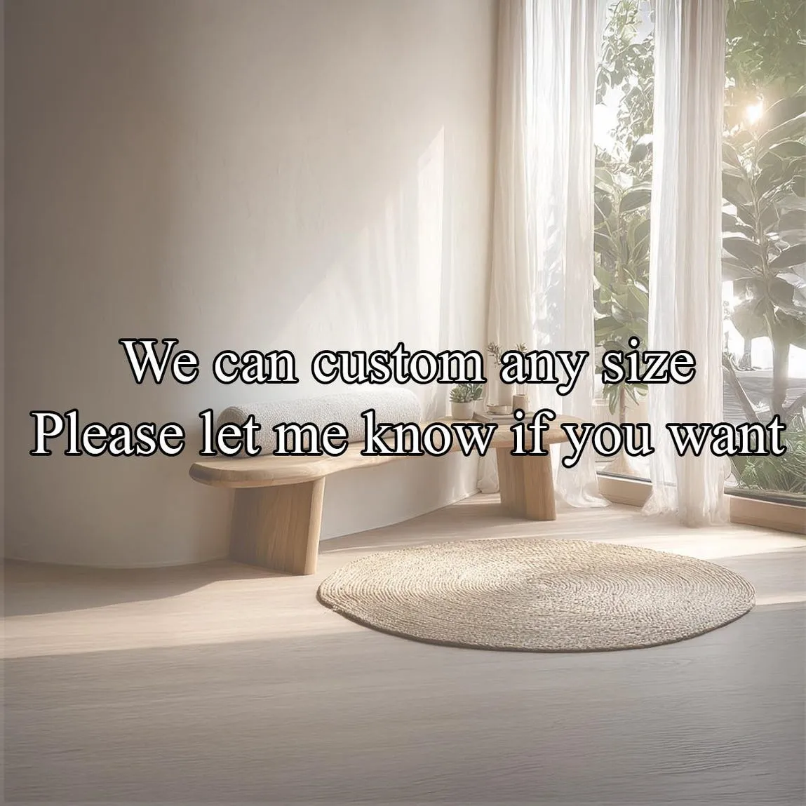Rustic Solid Wood Bench, Minimalist Japandi Style Entryway Bench, Handcrafted Wooden Seating Furniture - Image 5