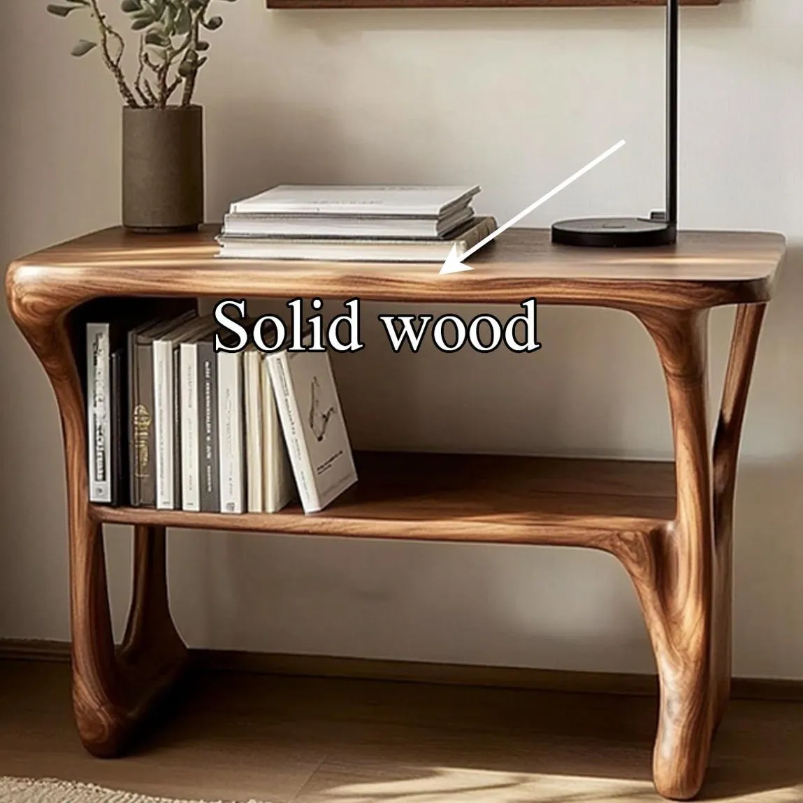 Handmade Wooden Console Table, Rustic Bedside Nightstand, Reclaimed Wood End Table, Living Room Accent Furniture, Home Decor Gift - Image 4