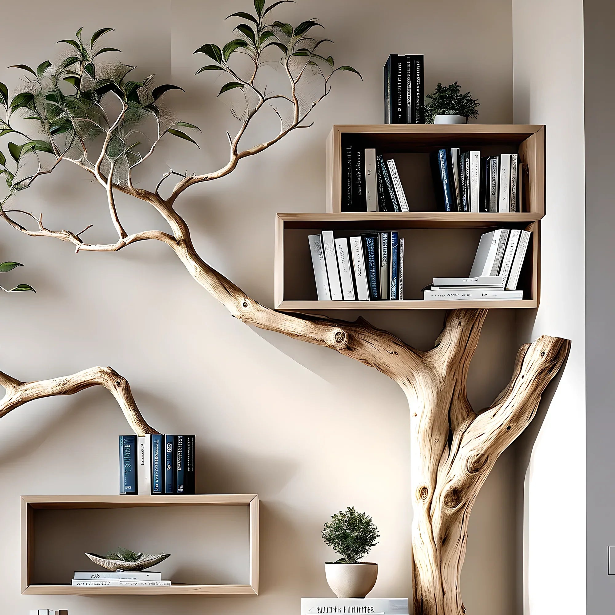 Corner bookshelf for home decoration