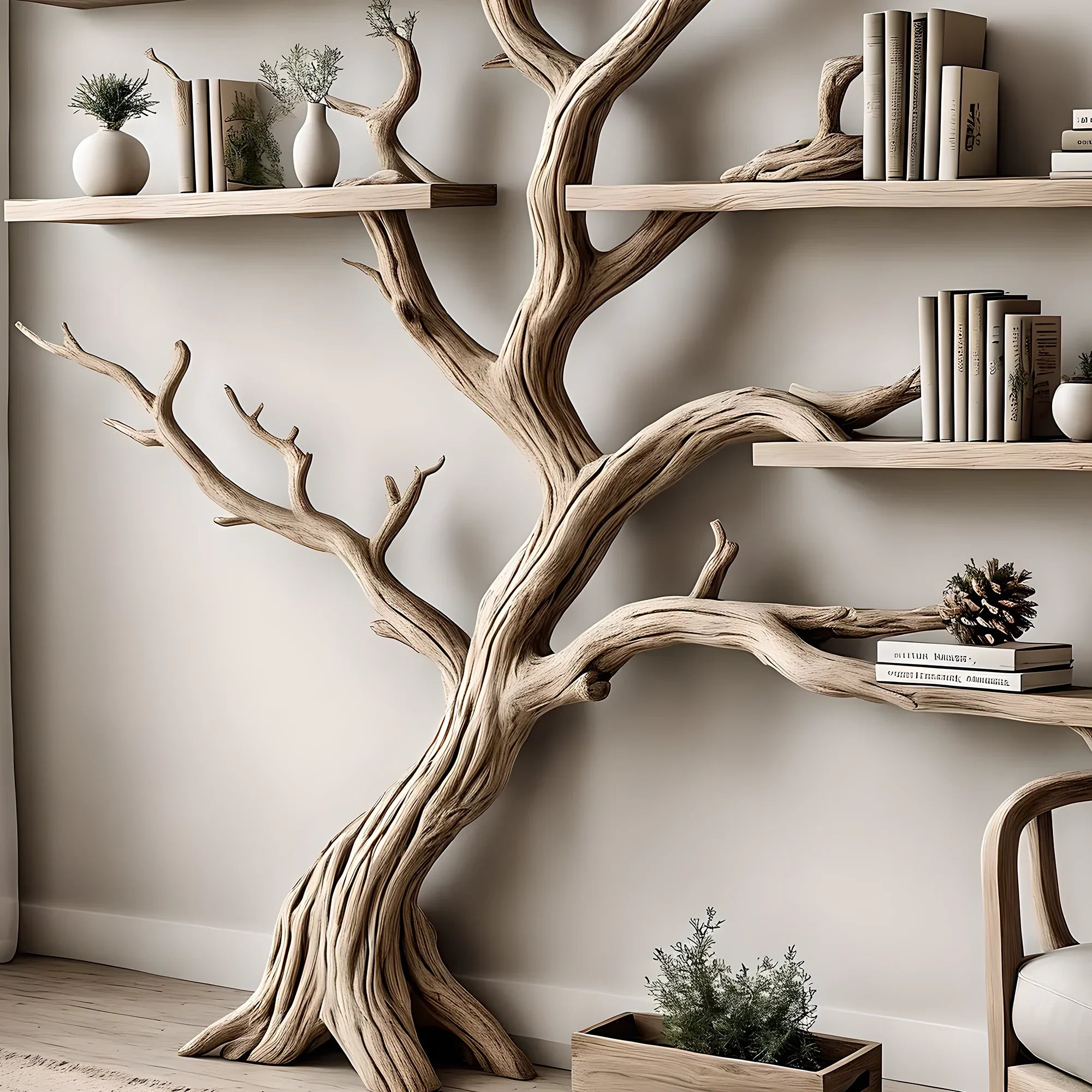 Handmade Pine Wood Bookshelf, Stylish Nursery & Baby Room Decor, Durable Bookcase