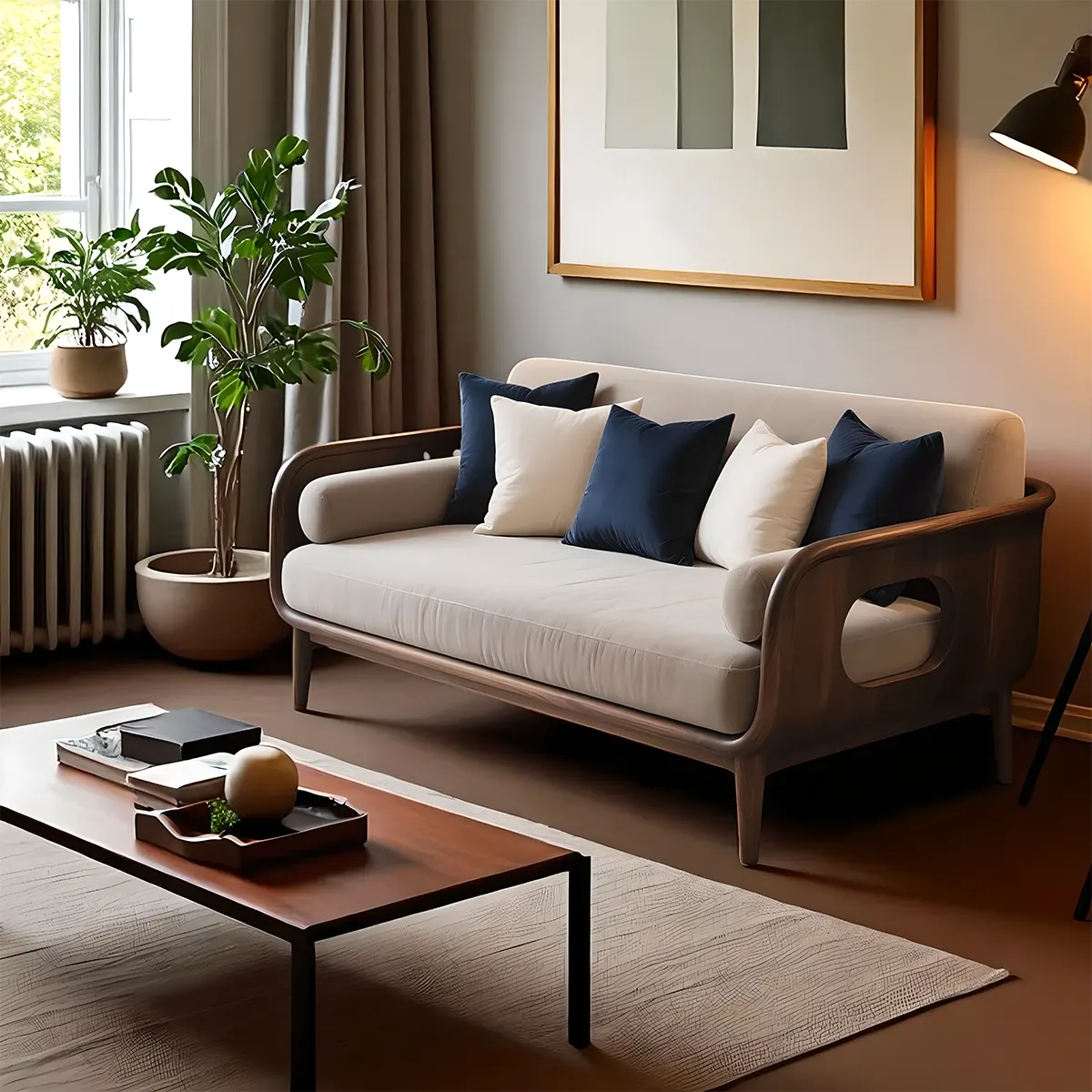 High-class Ash Wood Sofa - Durable Nordic Design