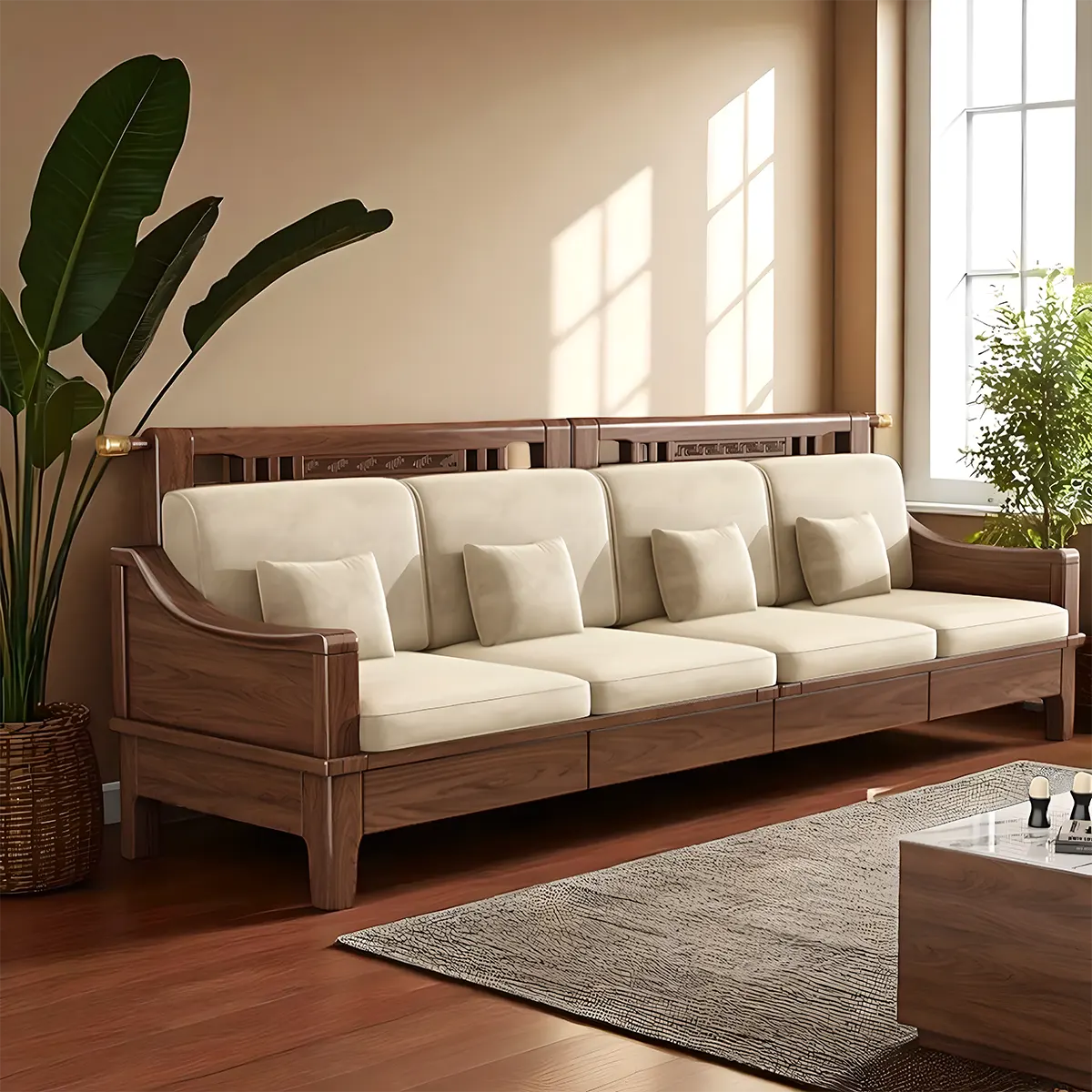 Natural Ash Wood Sofa Design for living room