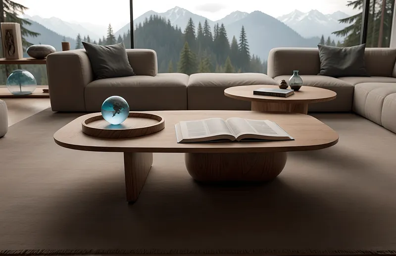 Samara Coffee Table in Solid Wood Modern Minimalist Design