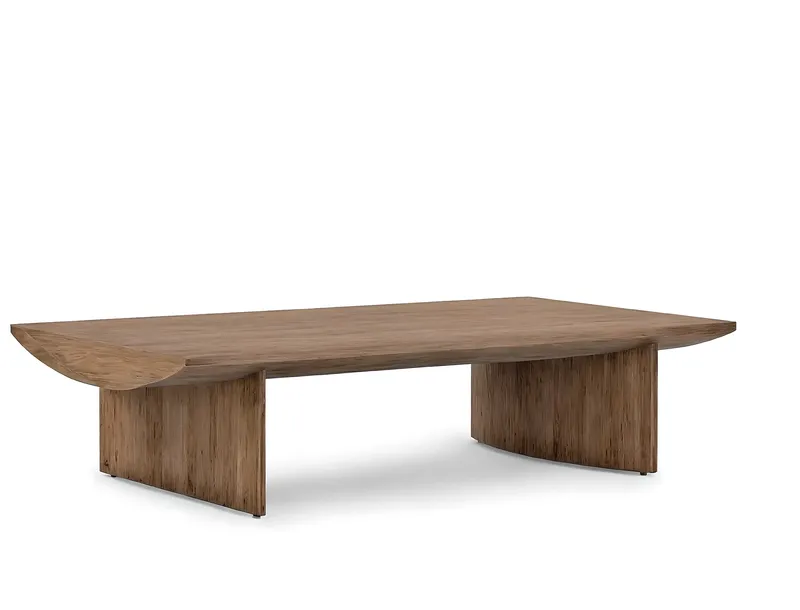 Crescent Coffee Table Modern Design with Elegant Curved Shape for Living Room .