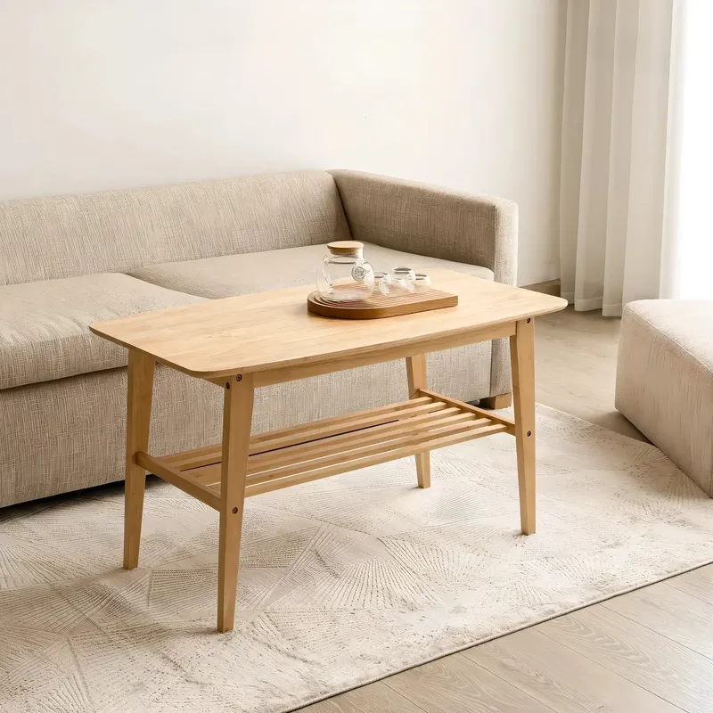 Modern Wooden Sofa Tea Table Minimalist Living Room Table