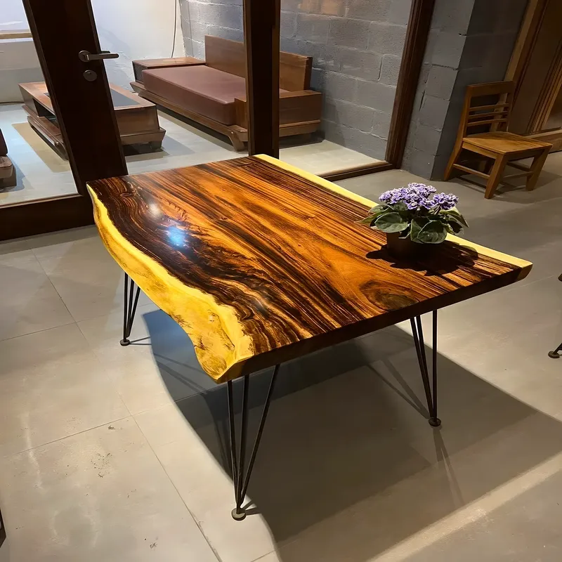 Solid Wood Tea Table Modern Sofa Side Table for Living Room