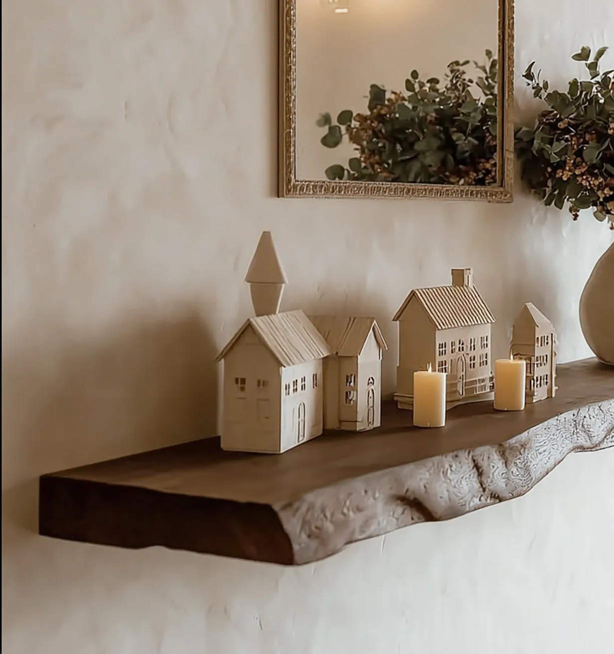 Handmade Live Edge Floating Shelf – Rustic Solid Wood Wall Shelf for Farmhouse Decor - Image 3