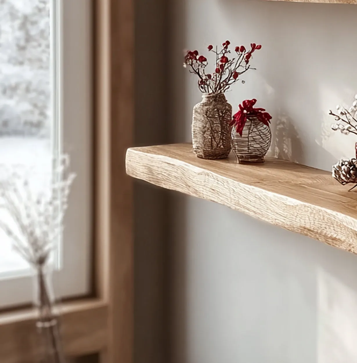 Floating Corner Shelf, Live Edge Shelf, Bookshelf, Nursery, Housewarming Gift - Image 2