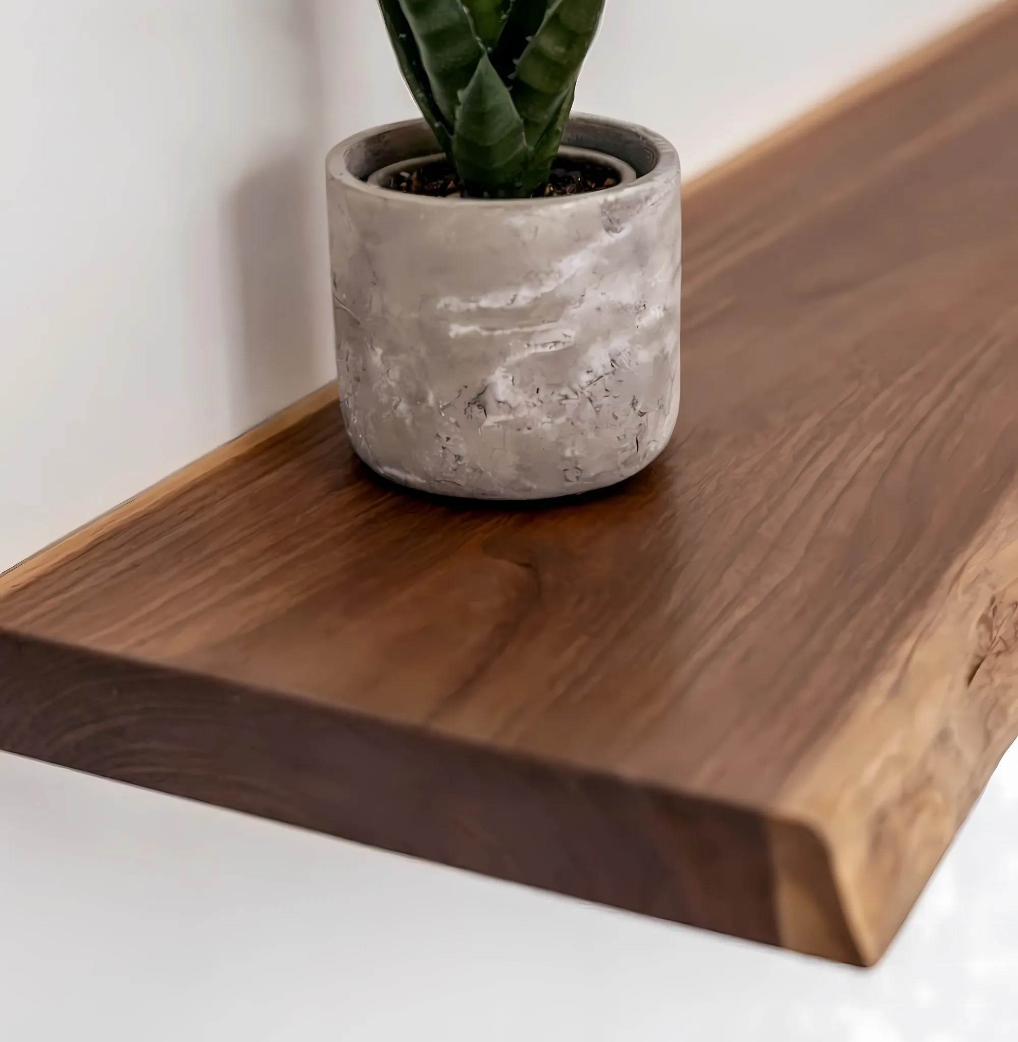 Floating Corner Shelf – Live Edge Bookshelf Décor for Nursery & Housewarming Gift - Image 4