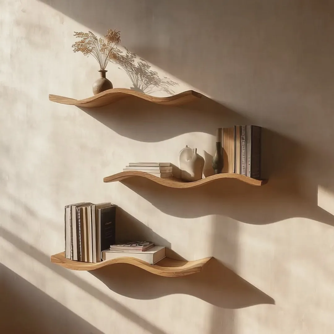 Handcrafted Live Edge Floating Shelf – Solid Wood Wall Décor & Minimalist Home Gift - Image 2