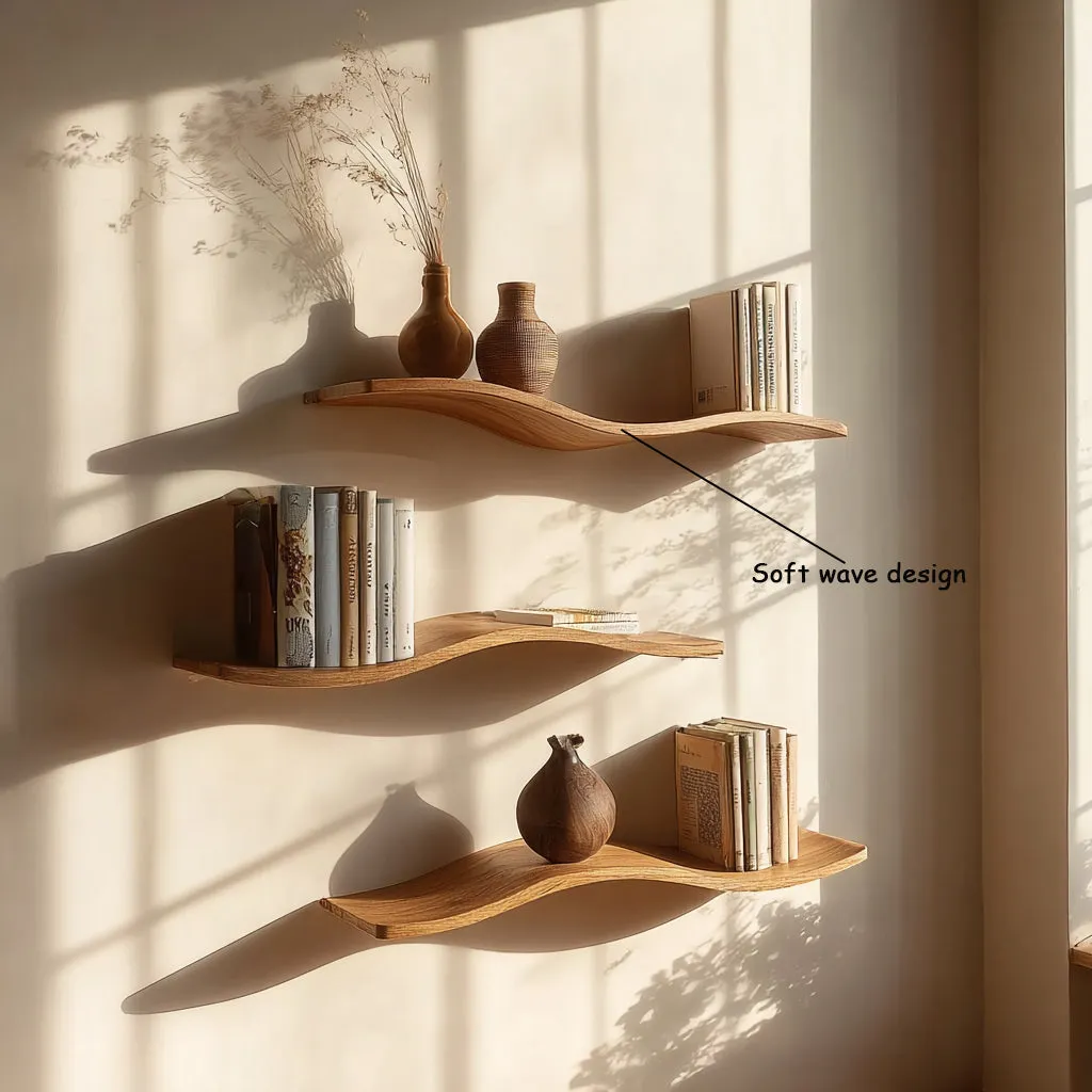 Handcrafted Live Edge Floating Shelf – Solid Wood Wall Décor & Minimalist Home Gift - Image 3