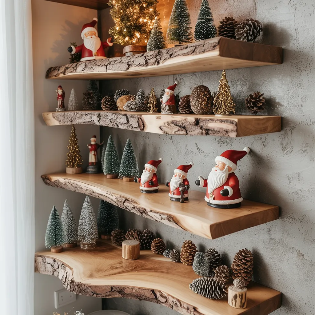 Floating Wall Shelf – Solid Wood Shelf for Living Room Organization & Christmas Gift - Image 3