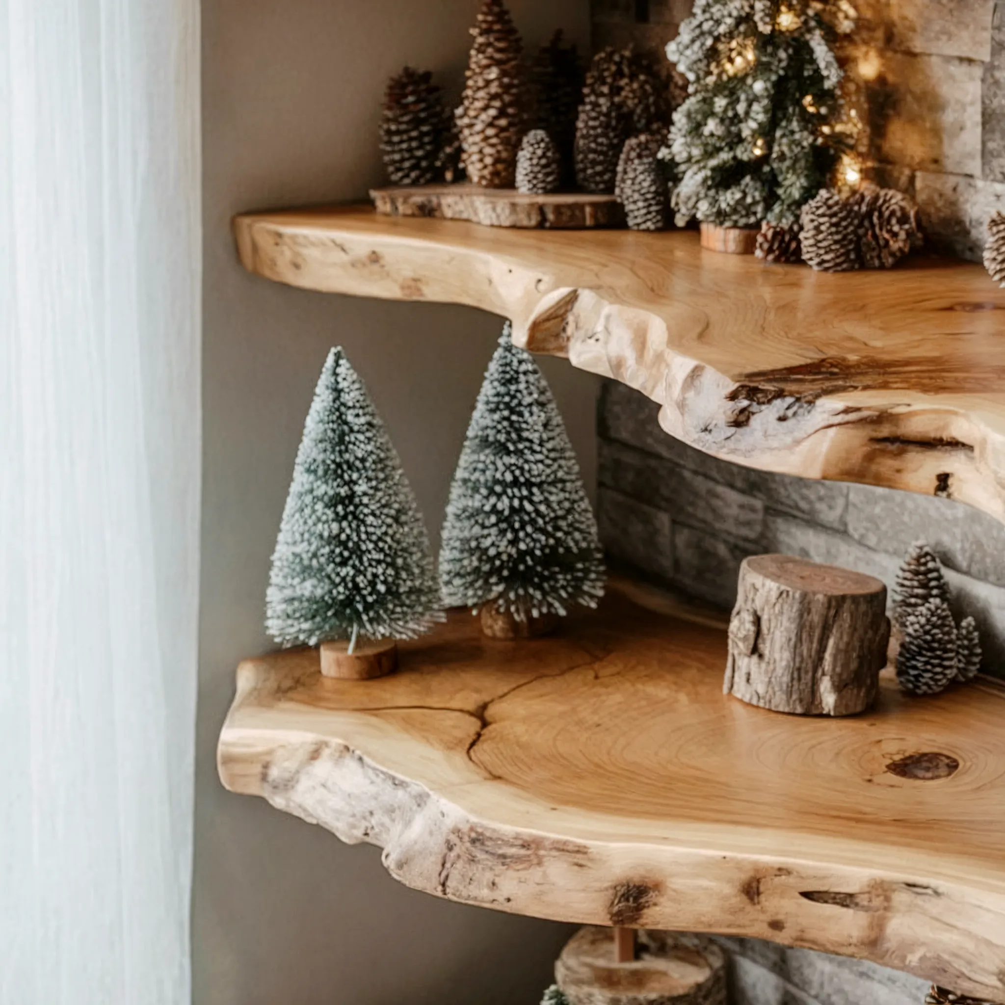Floating Wall Shelf – Solid Wood Shelf for Living Room Organization & Christmas Gift - Image 4