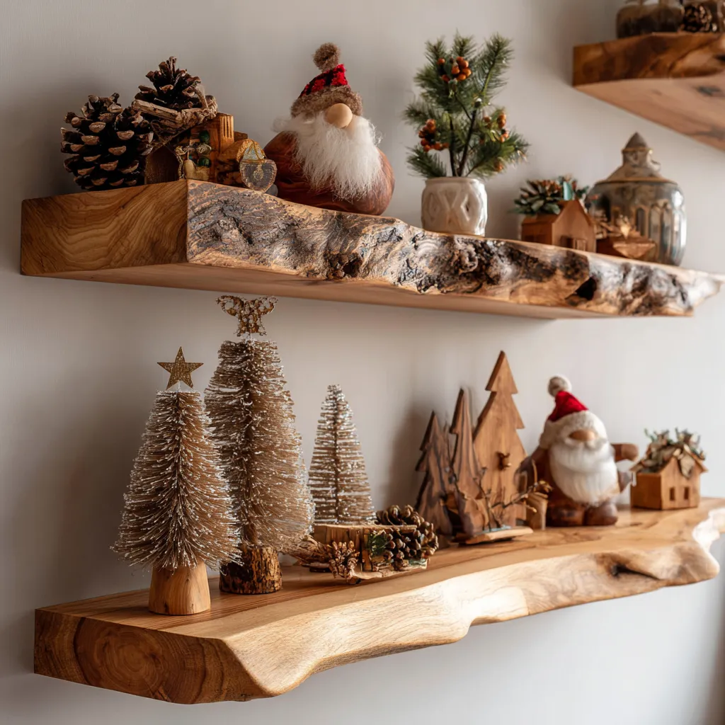 Floating Wall Shelf – Solid Wood Shelf for Living Room Organization & Christmas Gift - Image 6