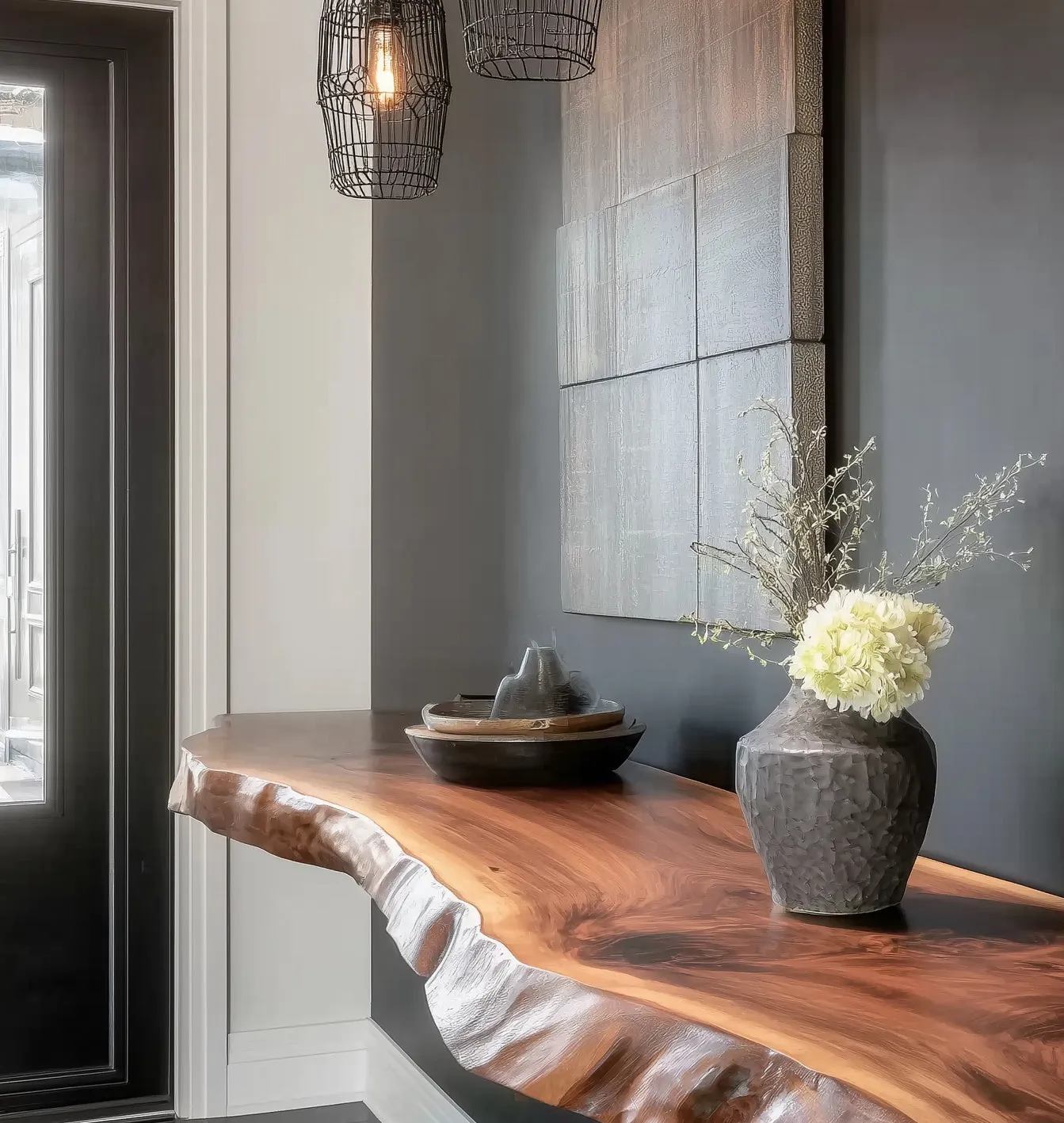 Floating Corner Wall Shelf – Custom Live Edge Long Floating Display Shelf - Image 4