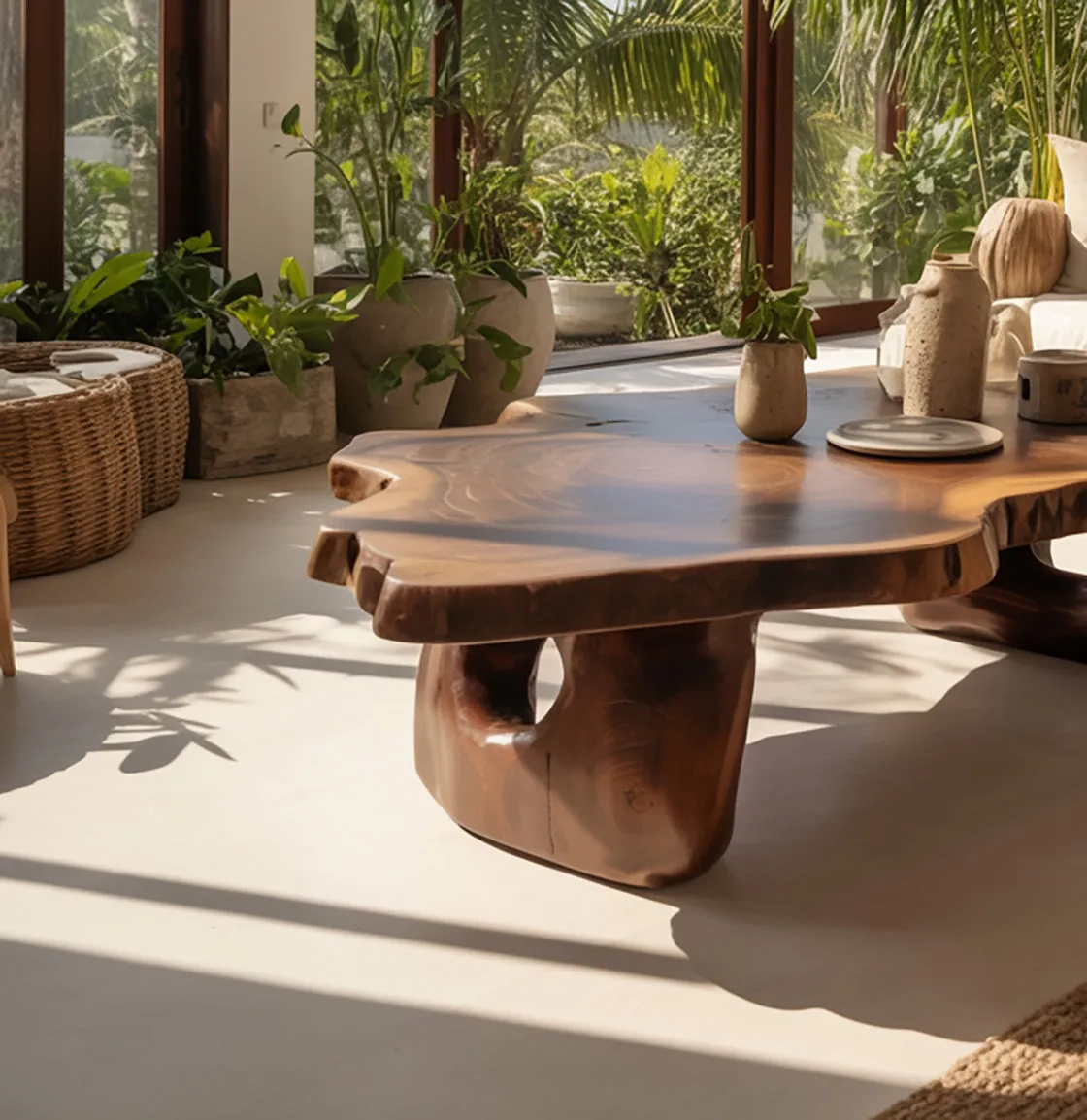 Live Edge Coffee Table – Handmade Solid Wood Center Table, Rustic Modern Decor - Image 2