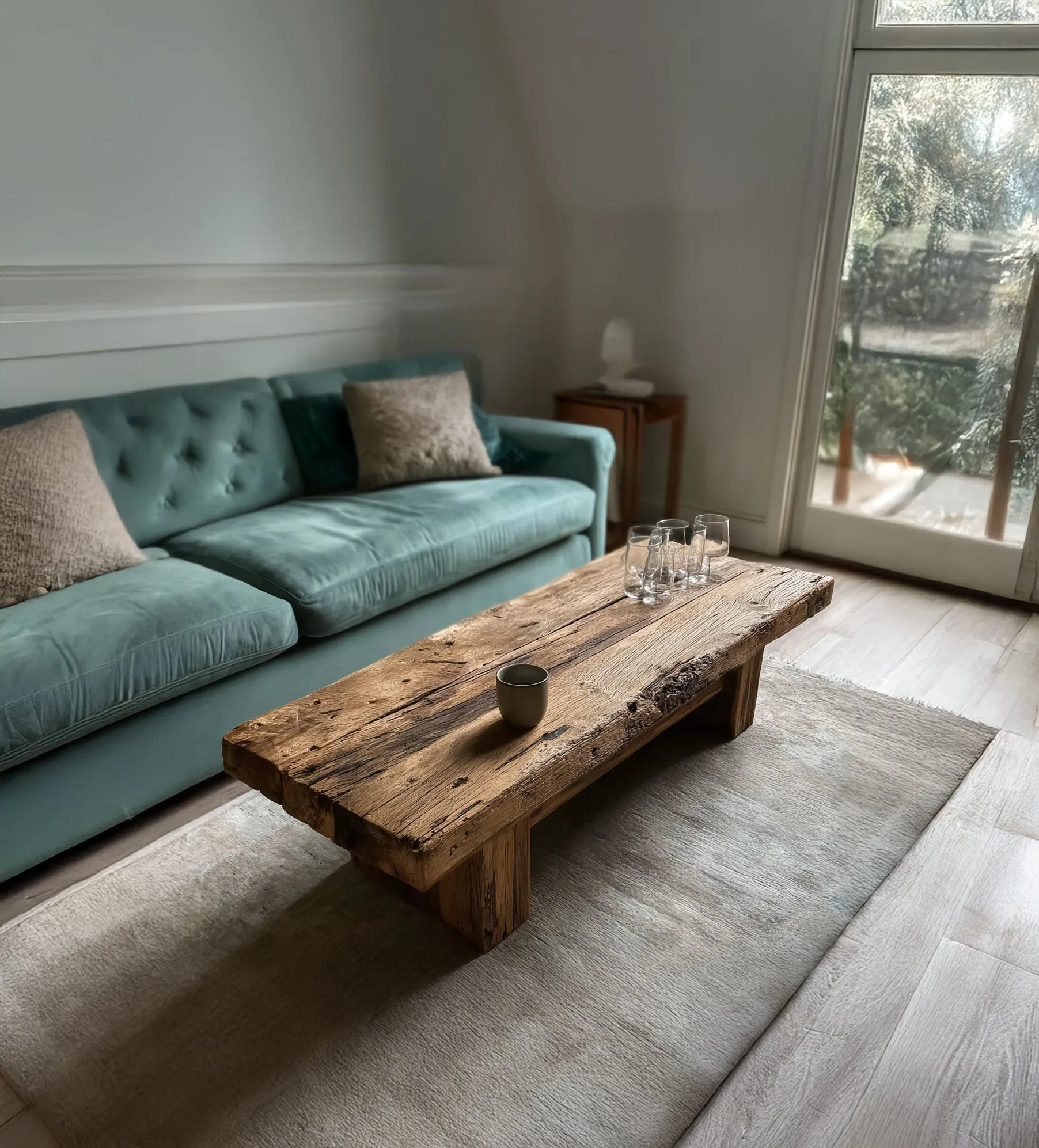 Reclaimed Large Coffee Table – Handmade Live Edge Wood Farmhouse Furniture - Image 3