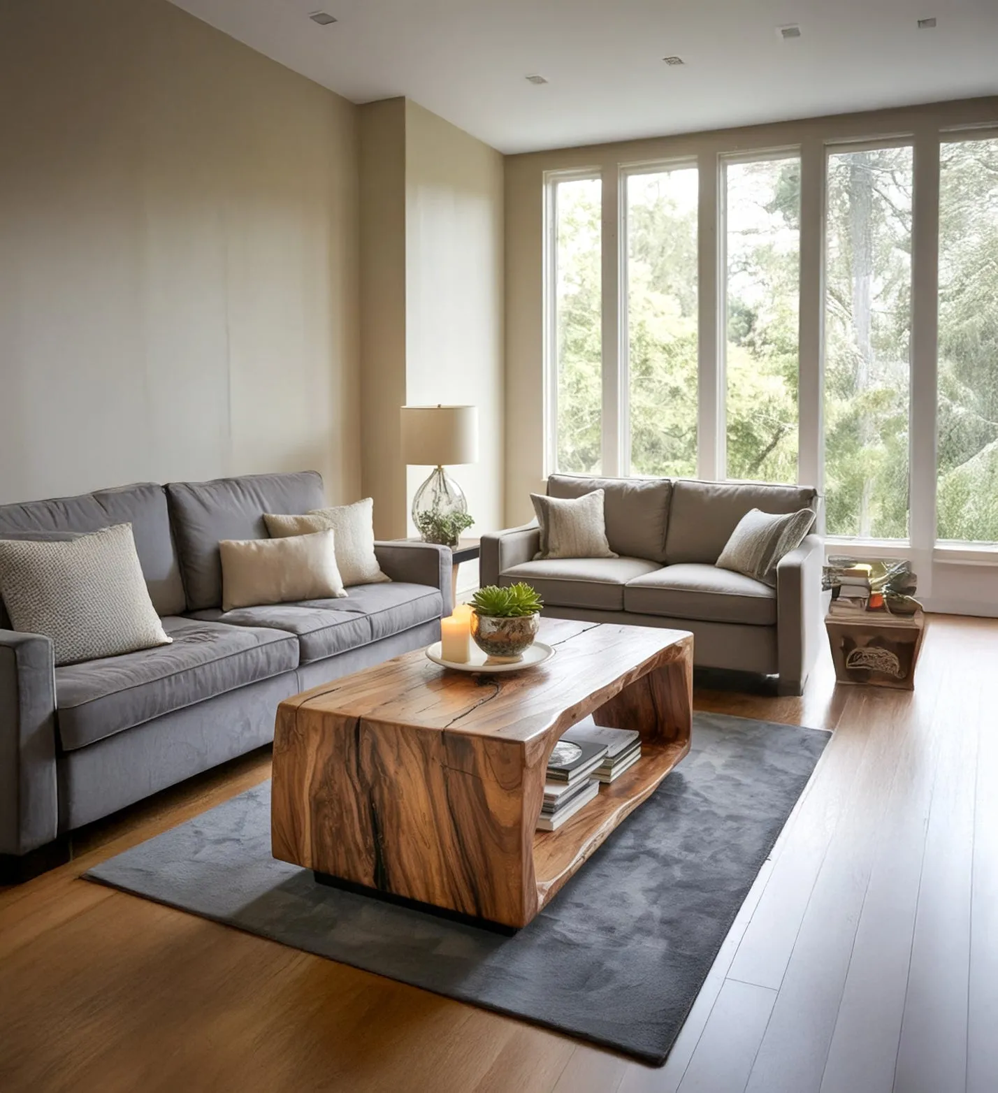 Walnut Live Edge Coffee Table – Handmade Solid Wood Slab, Modern Natural Design - Image 2