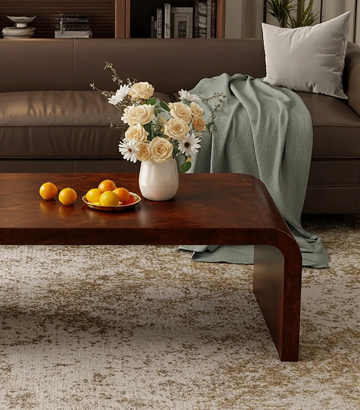 Rustic Coffee Table – Modern Solid Wood Live Edge Farmhouse Living Room Table - Image 4
