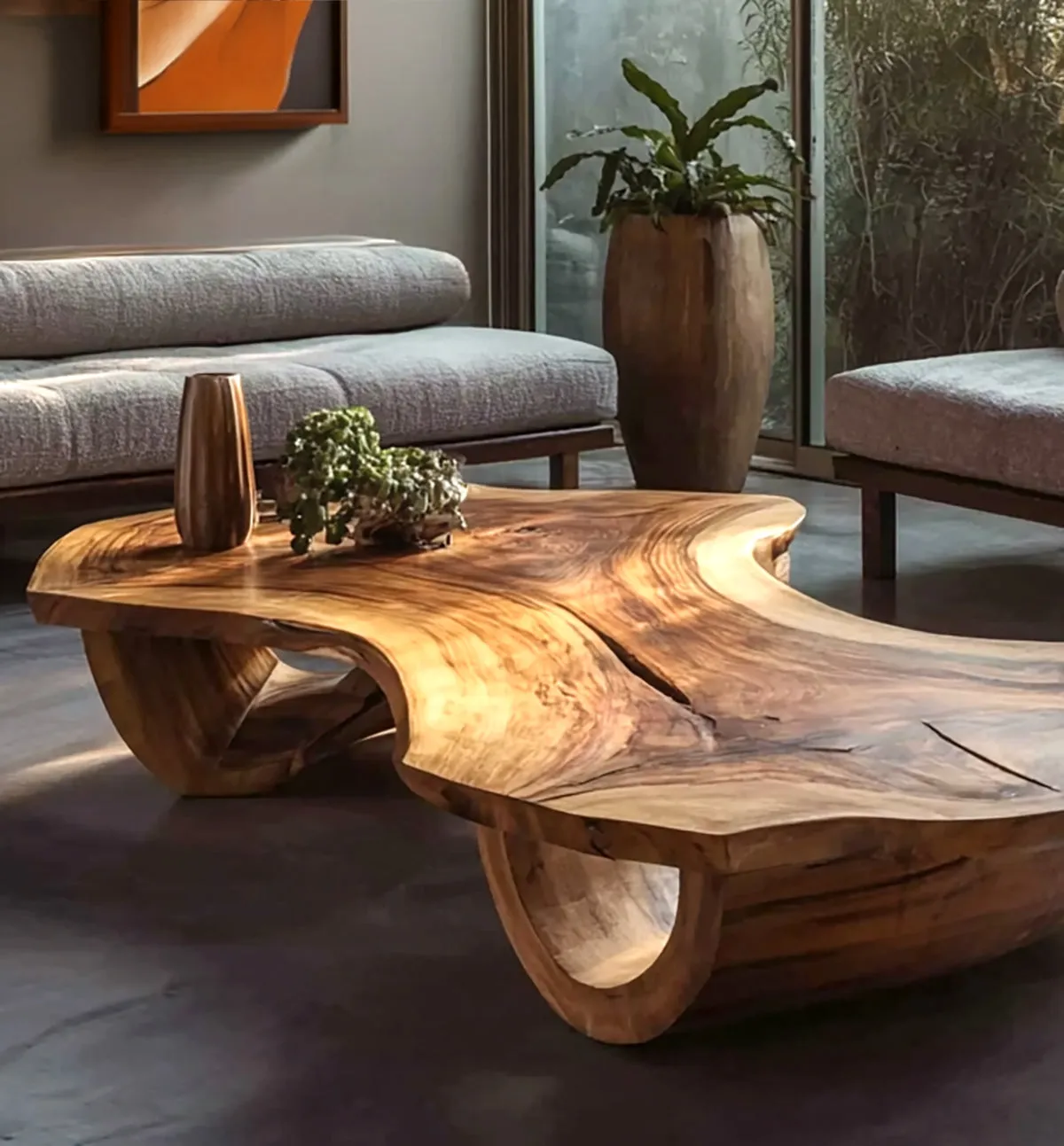 Rustic Reclaimed Wood Coffee Table with Shelf – Handmade Farmhouse Barnwood Furniture - Image 4