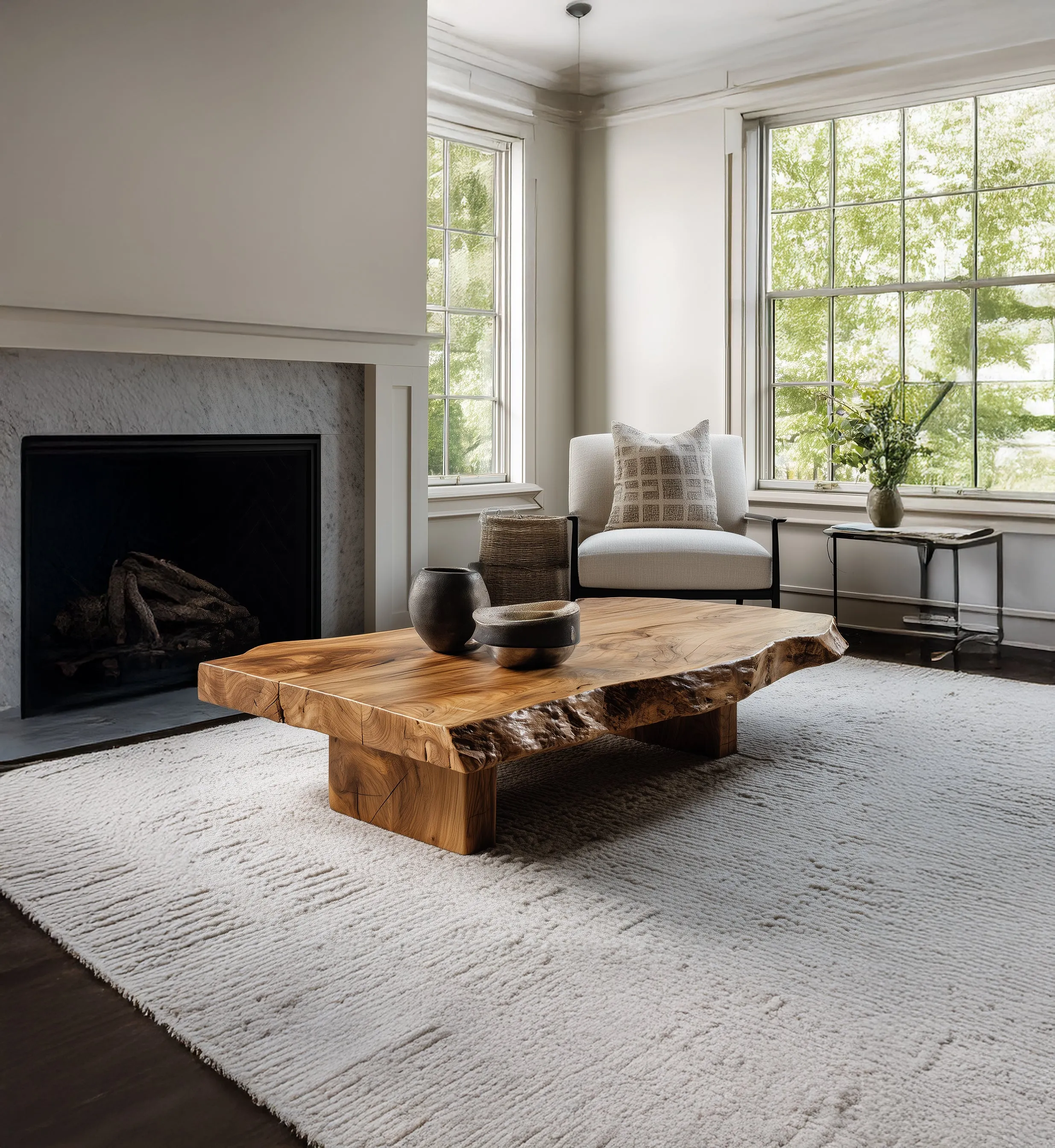 Rustic Low Coffee Table – Live Edge Reclaimed Wood for Dining or Farmhouse Living Rooms - Image 3