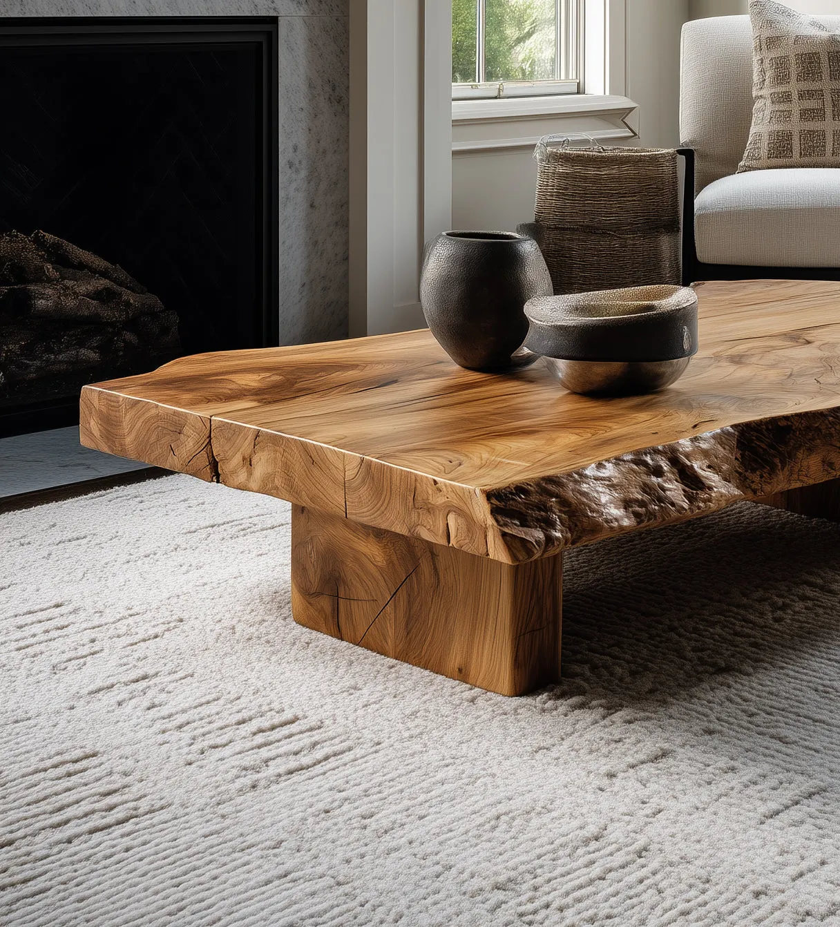 Rustic Low Coffee Table – Live Edge Reclaimed Wood for Dining or Farmhouse Living Rooms - Image 4
