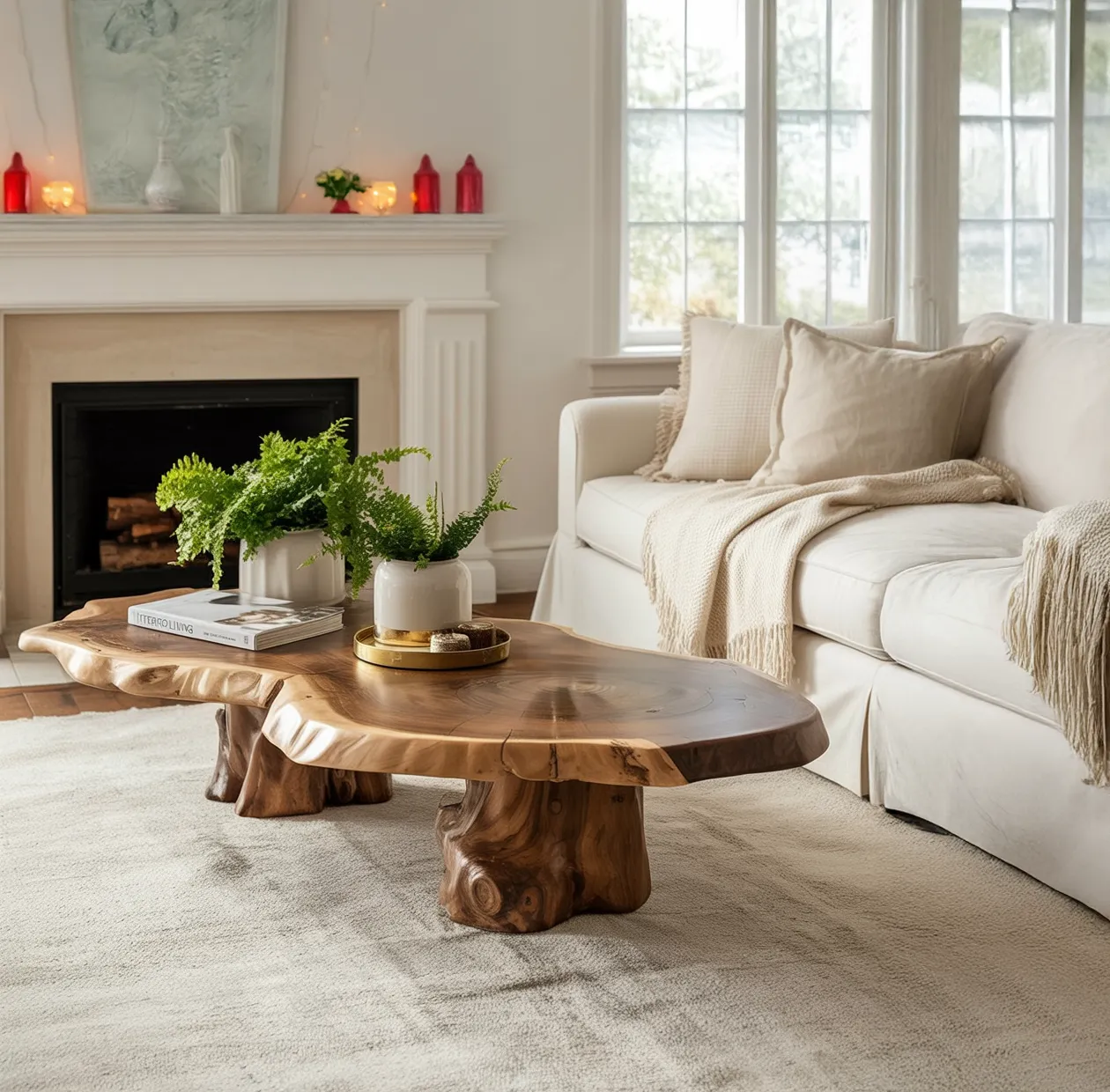 Handmade Live Edge Coffee Table – Rustic Solid Wood Slab for Modern Farmhouse Decor - Image 3