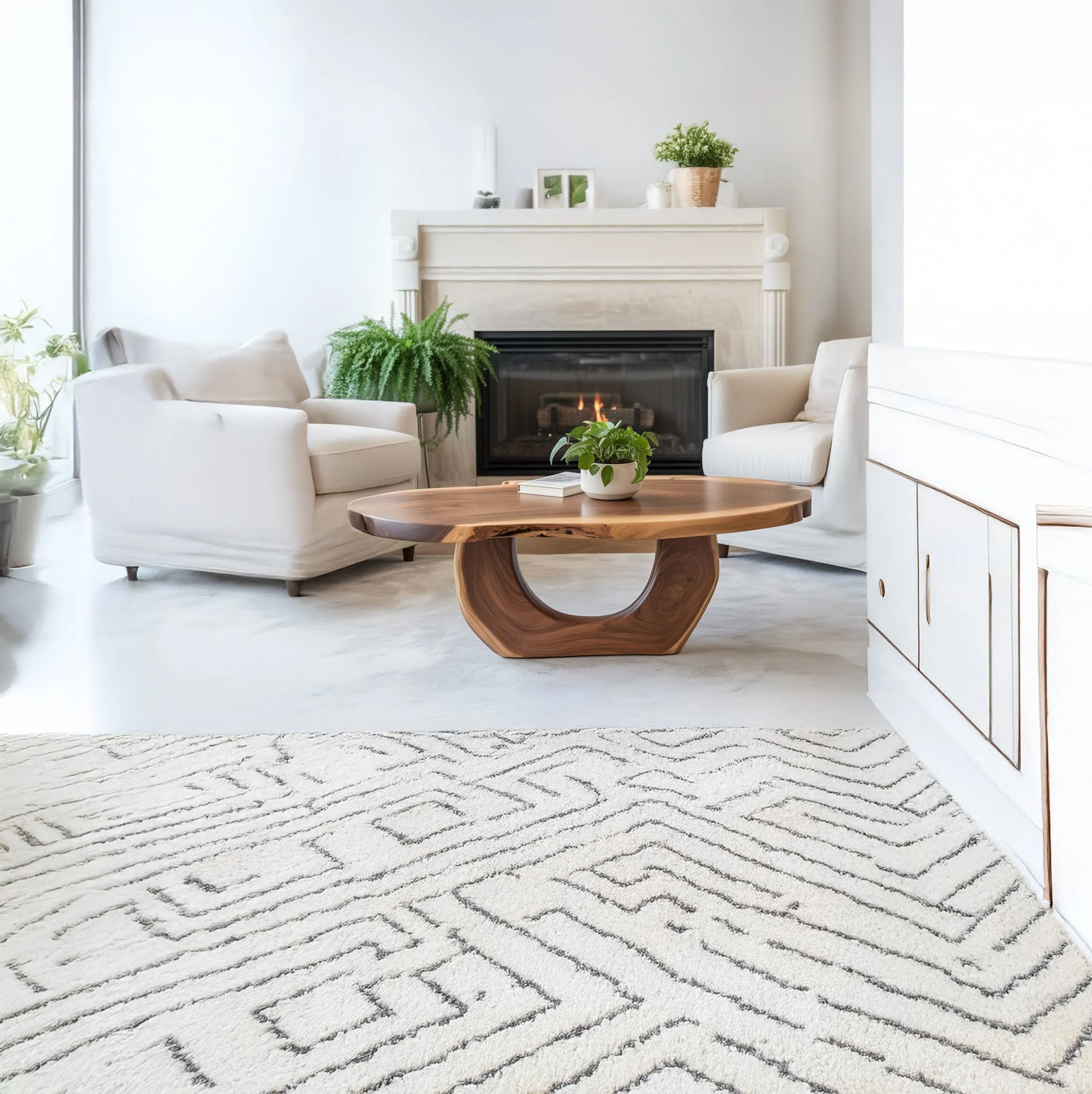 Rustic Solid Wood Coffee Table – Live Edge Farmhouse Reclaimed Wood Table - Image 4