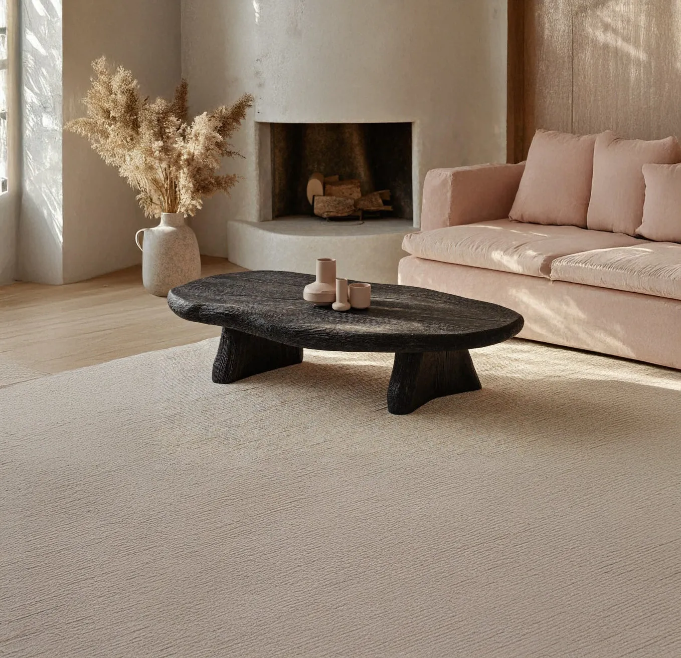 Handcrafted Driftwood Coffee Table – Reclaimed Live Edge Wood Farmhouse Table - Image 2