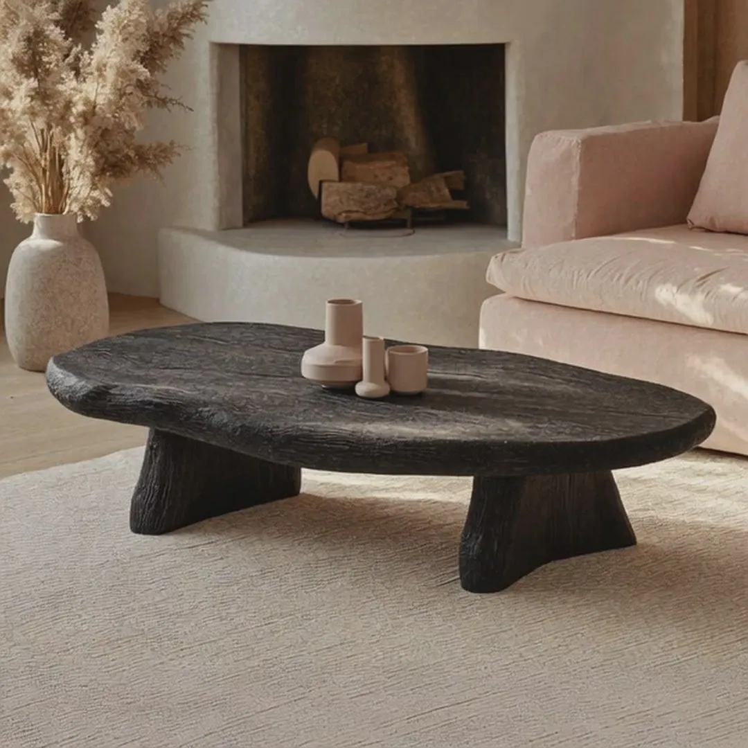 Handcrafted Driftwood Coffee Table – Reclaimed Live Edge Wood Farmhouse Table - Image 4