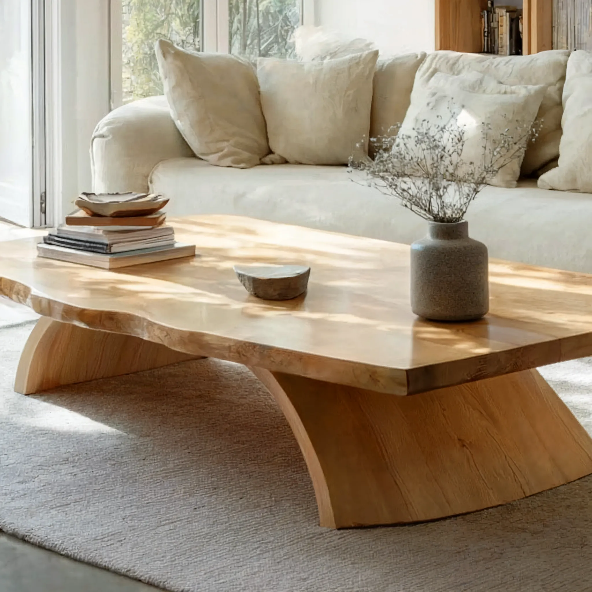 Rustic Wooden Coffee Table – Solid Handmade Farmhouse Decor, Living Room Accent - Image 3