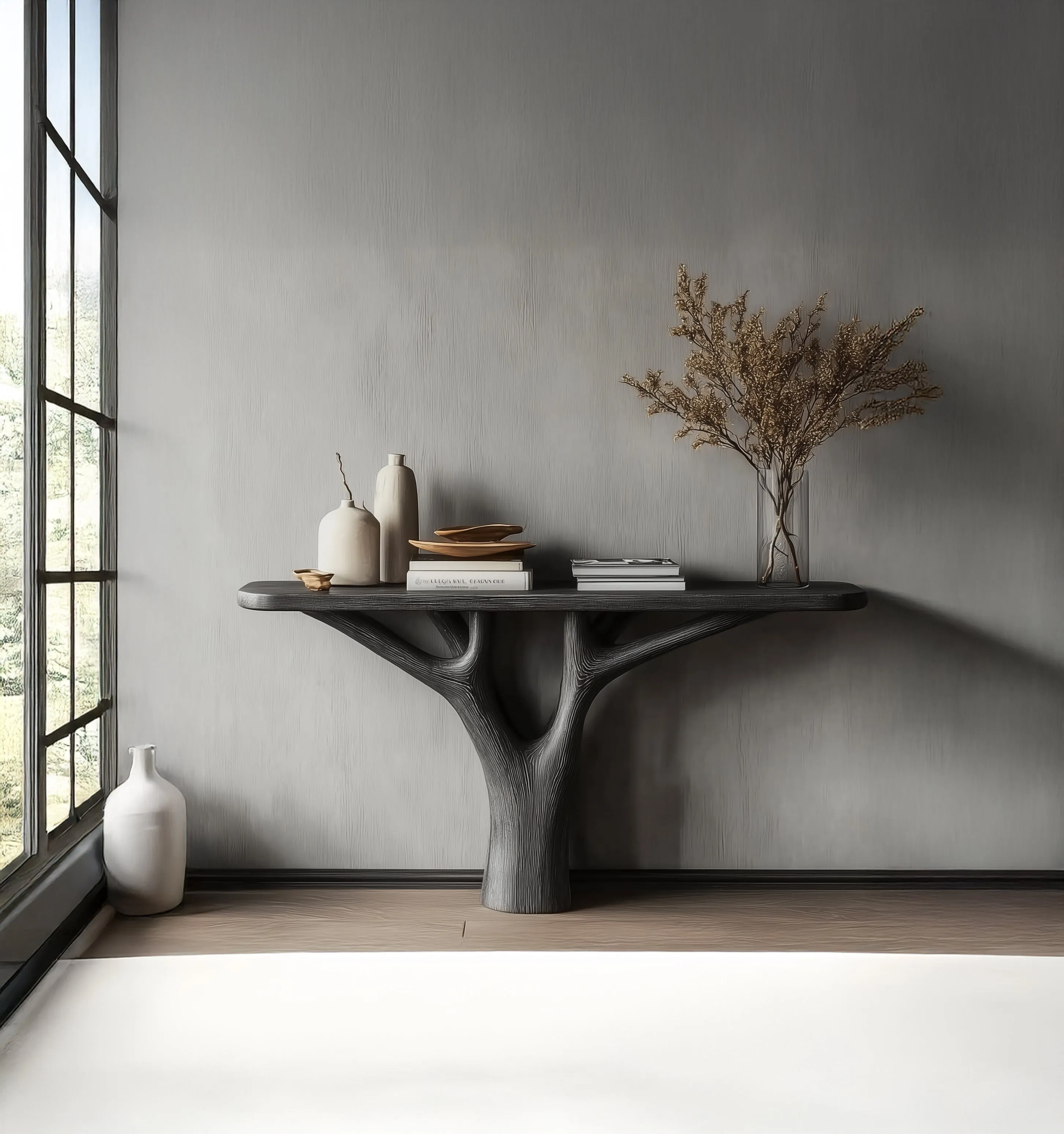 Modern Tree Branch Console Table – Handcrafted Wooden Entryway Table - Image 2