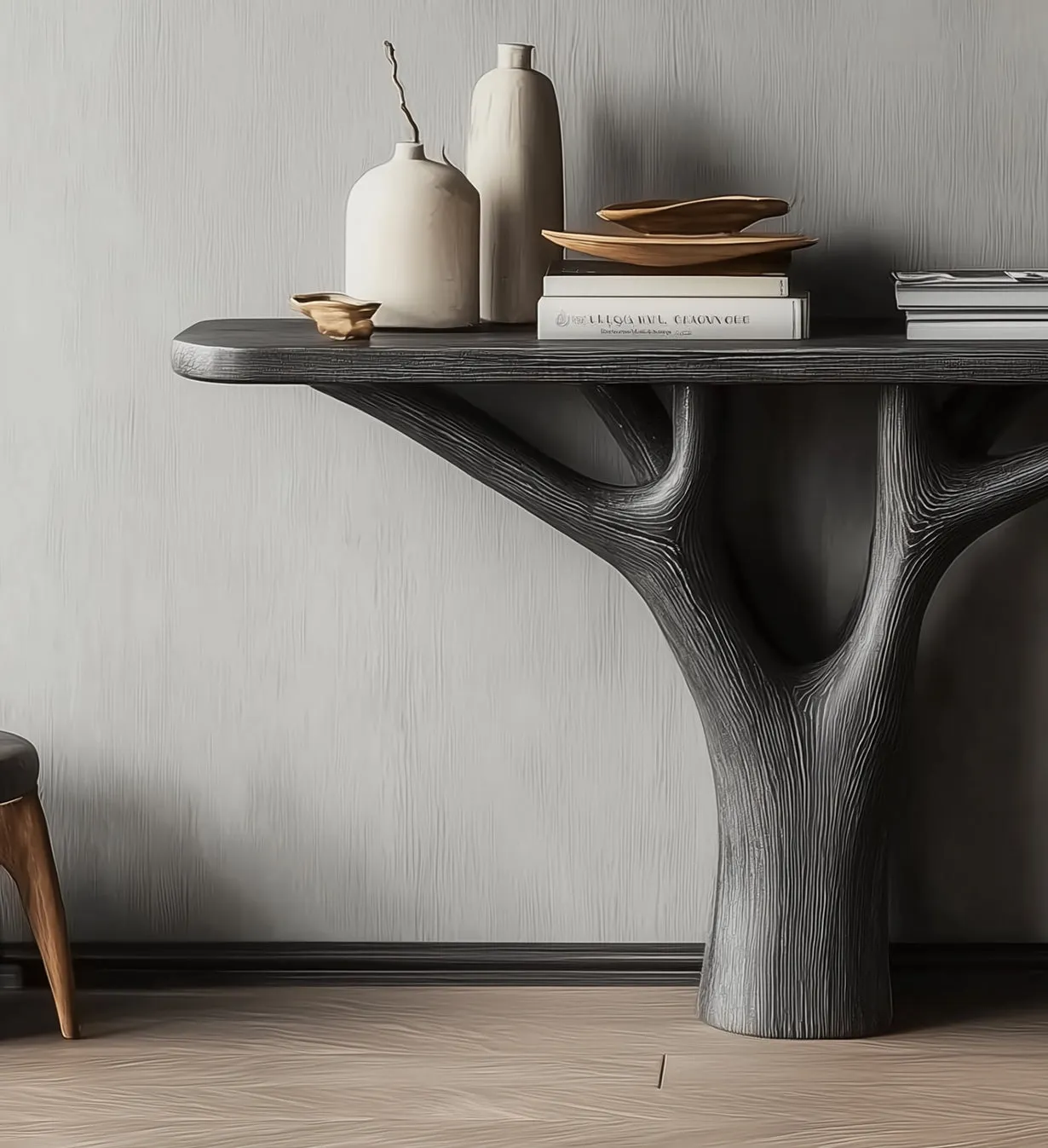 Modern Tree Branch Console Table – Handcrafted Wooden Entryway Table - Image 3