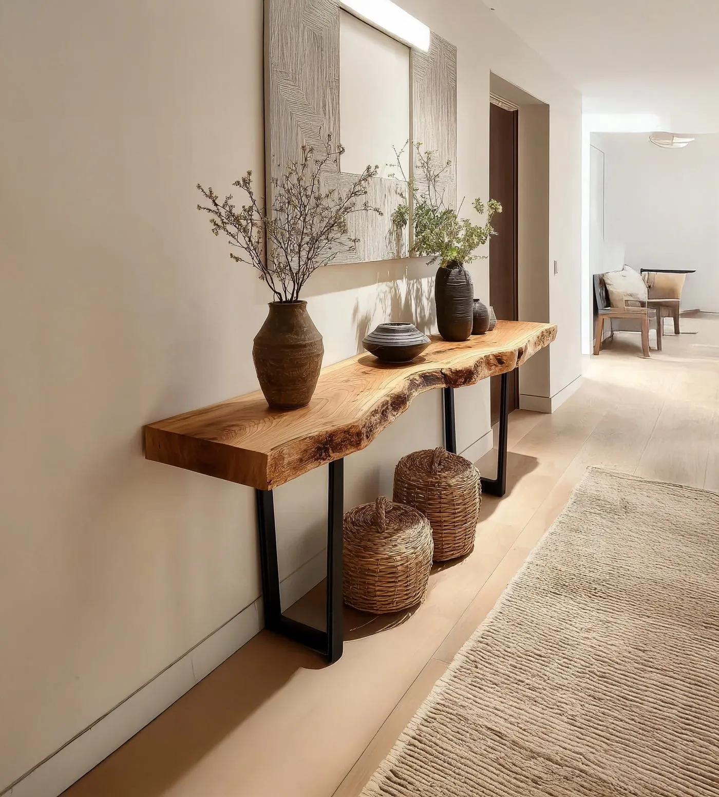 Console Table - Live Edge Sofa Table, Modern, Live Edge, Sofa Table - Image 2