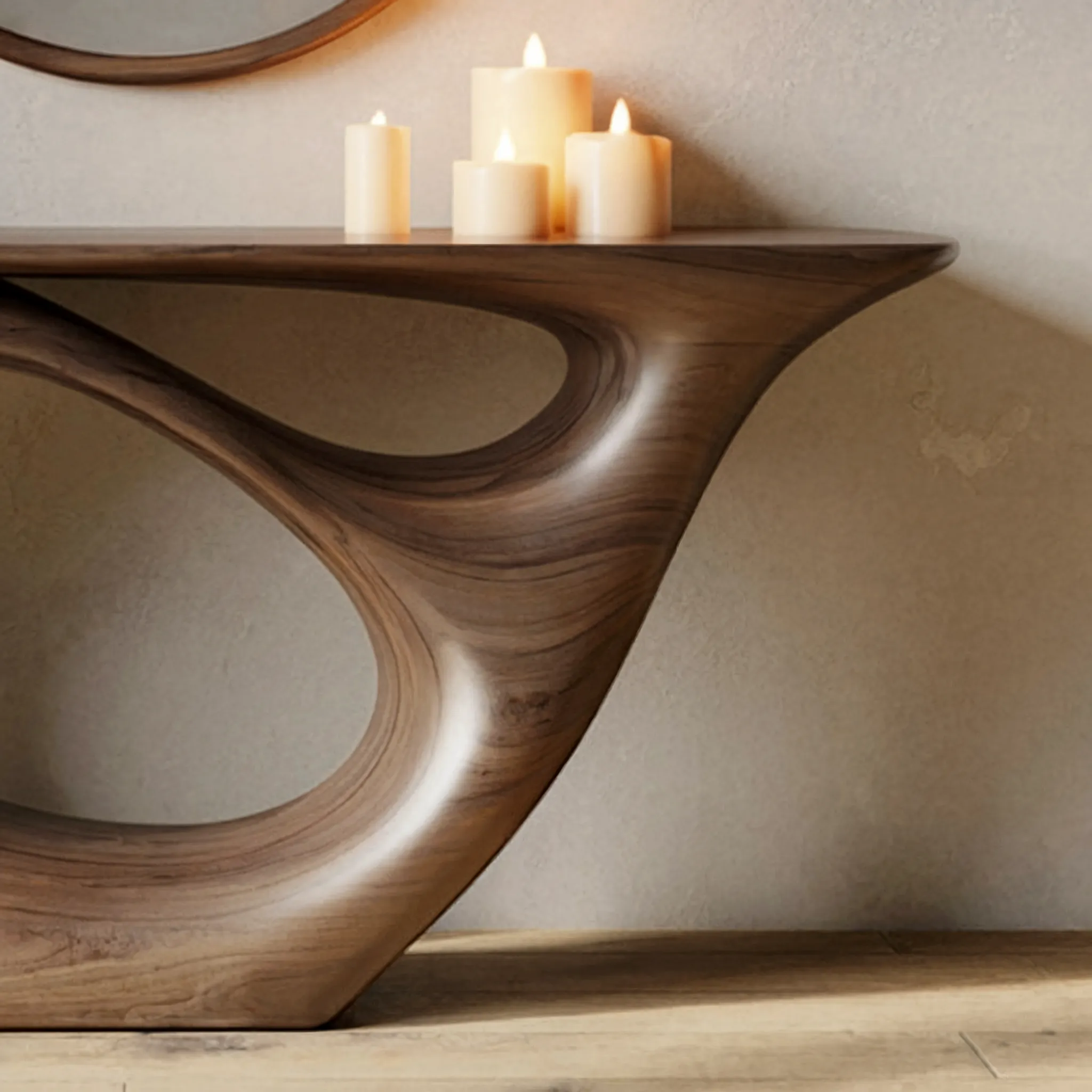 Console Table Handmade – Natural Solid Wood Live Edge Entry Table Furniture - Image 3