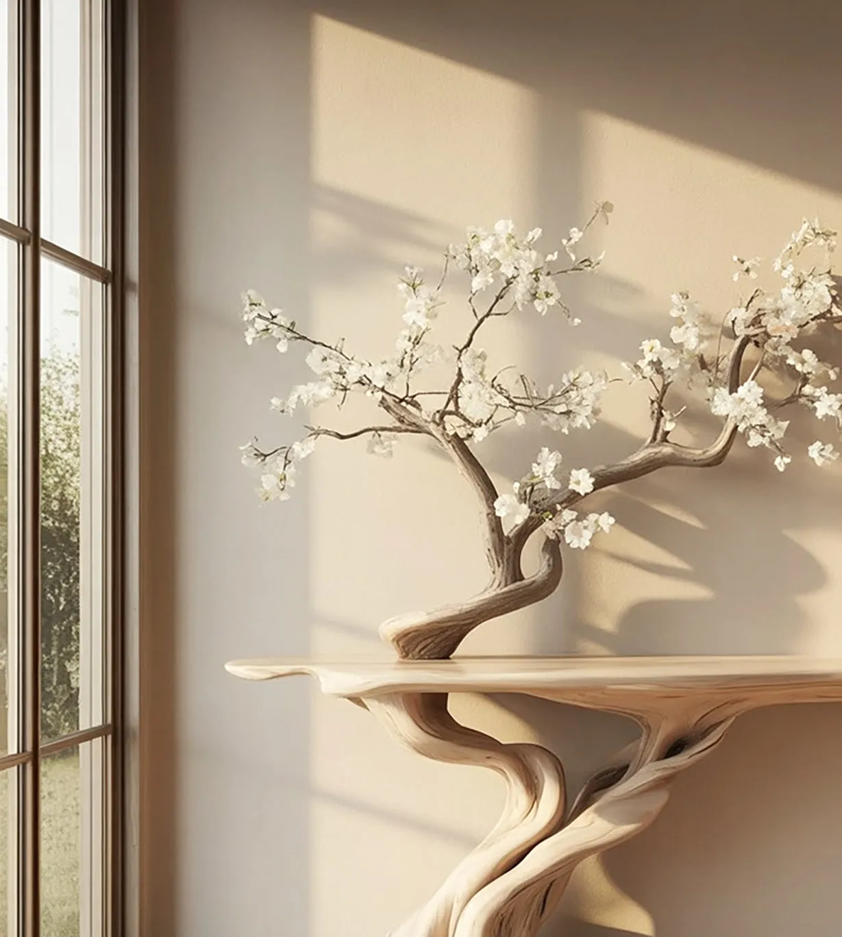 Handmade Solid Wood Tree Console Table – Rustic Entryway & Unique Living Room Décor - Image 4