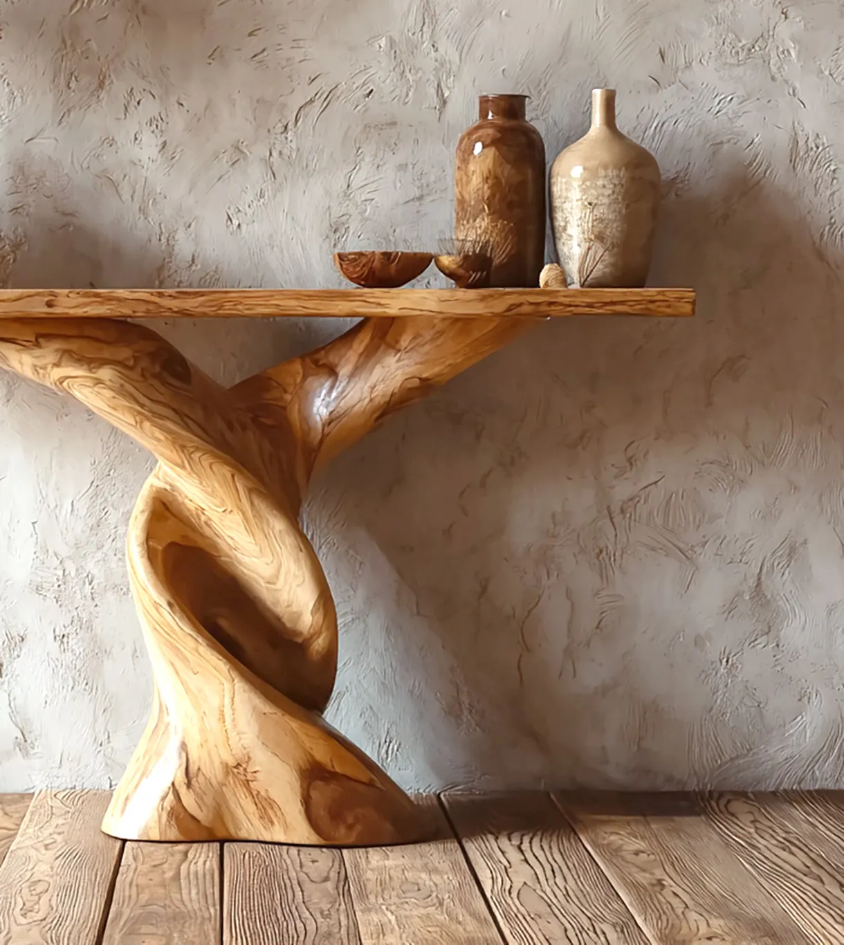 Handmade Unique Console Table – Rustic Solid Wood Entryway & Living Room Décor - Image 4