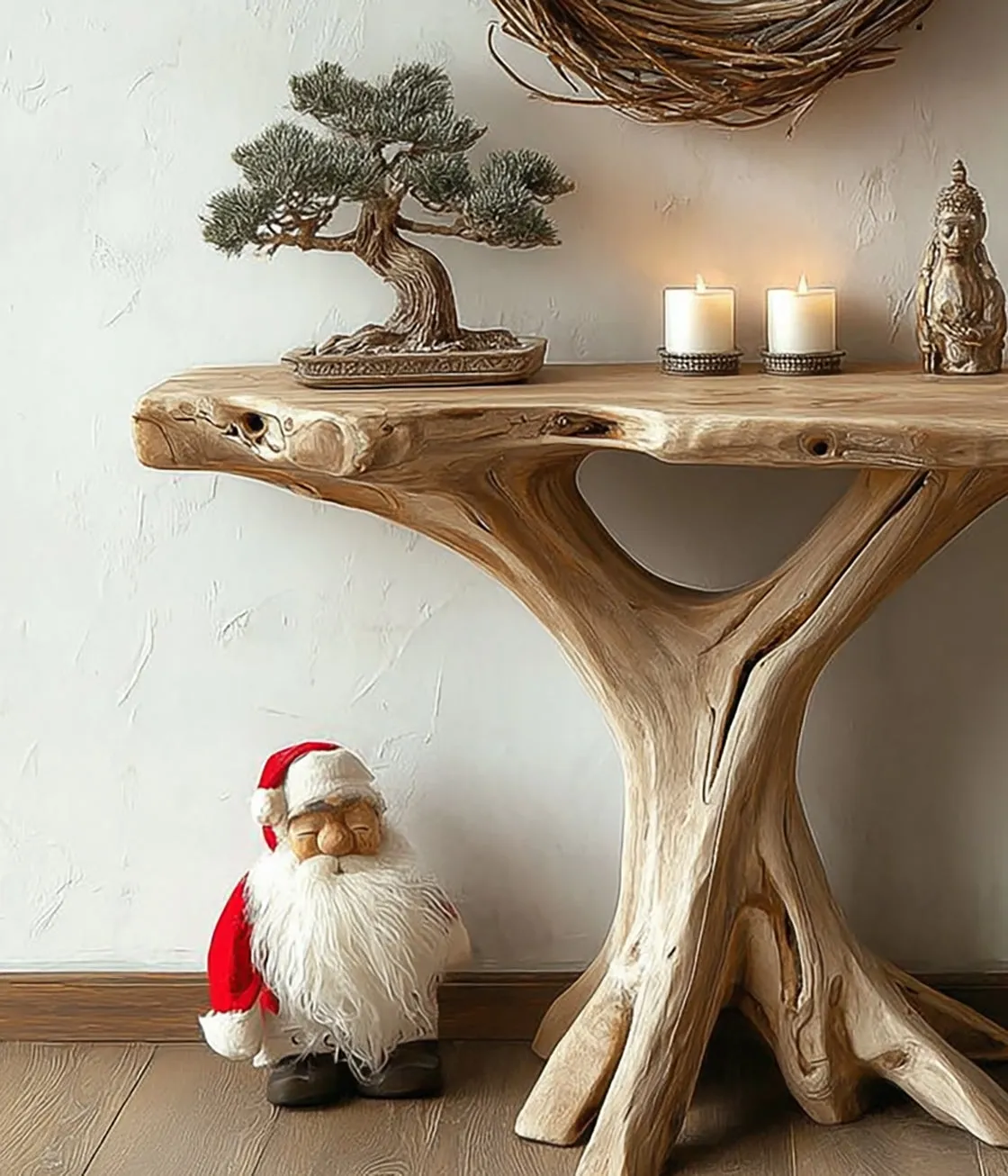 Rustic Tree Root Console Table – Handmade Live Edge Hallway Table for Cabin & Farmhouse - Image 3