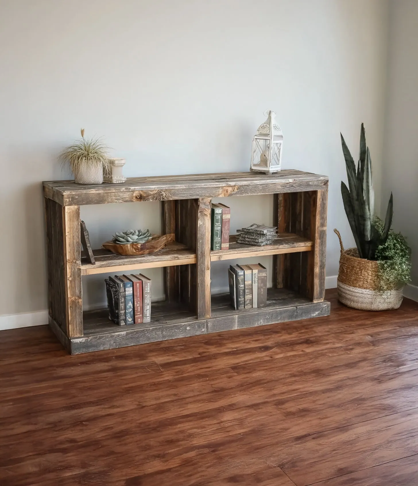 Handcrafted Reclaimed Wood Console – Rustic Hallway or Living Room Table - Image 4