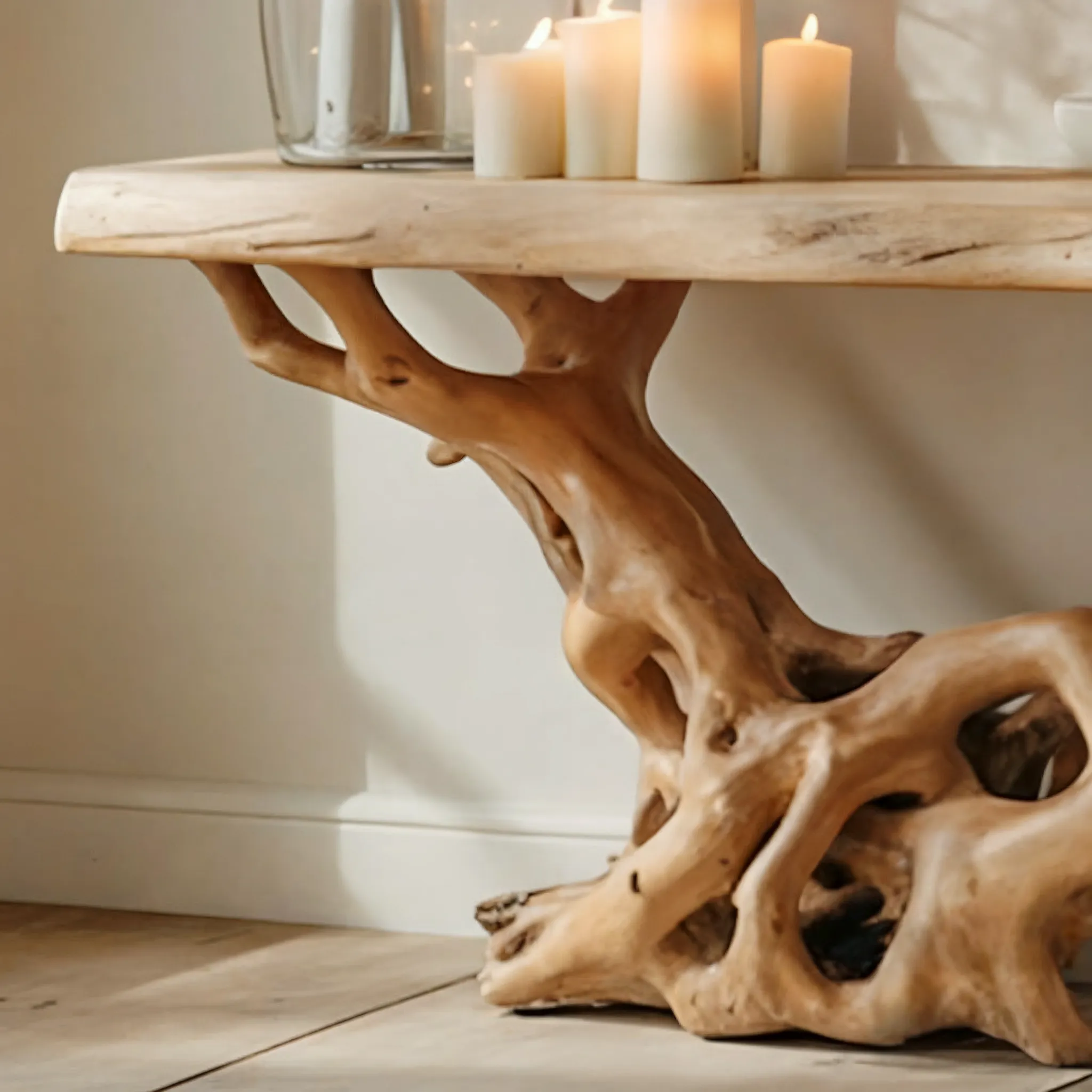 Handmade Live Edge Console Table – Rustic Farmhouse Narrow Entryway Wood - Image 3