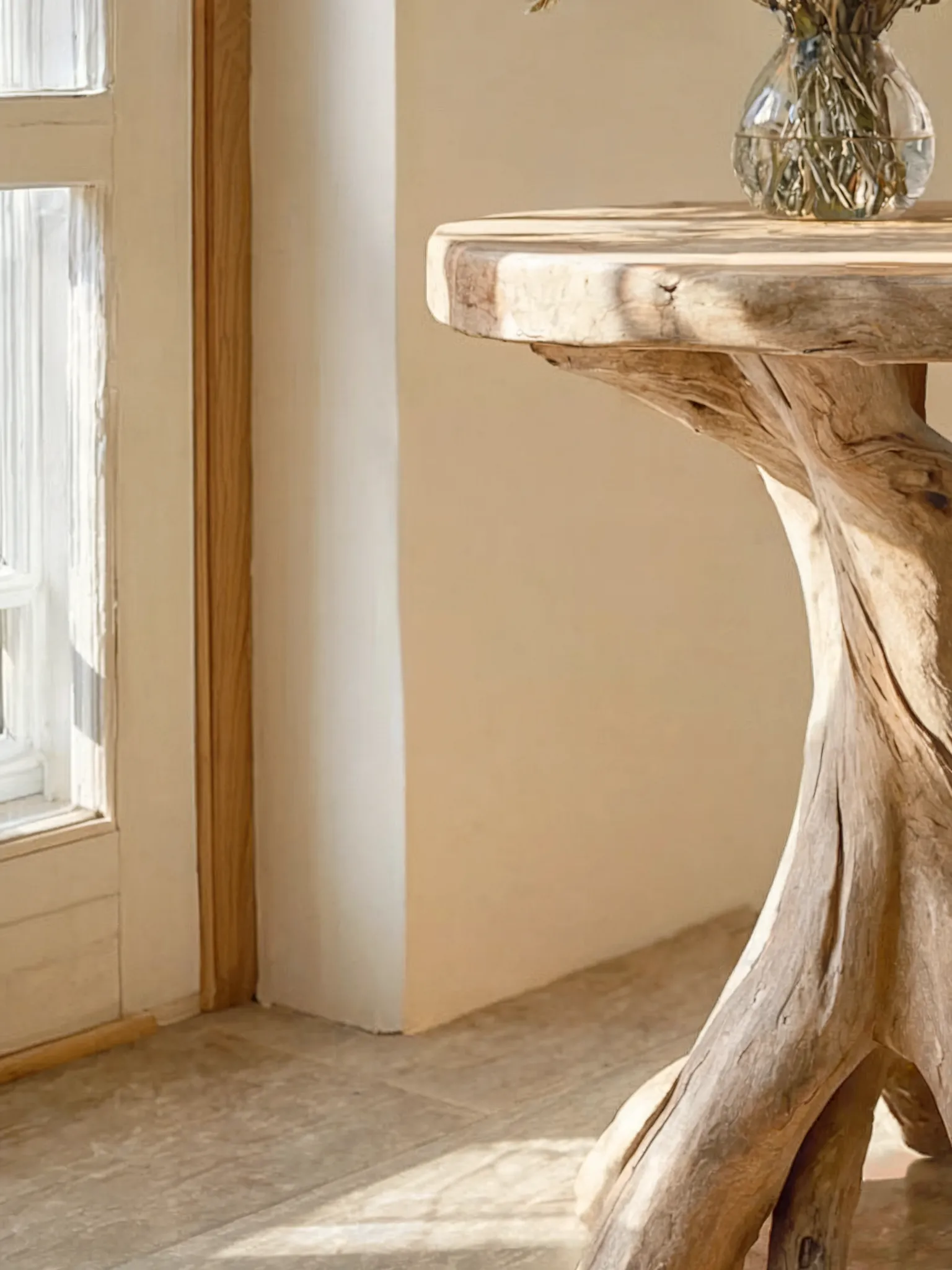 Live Edge End Table – Handcrafted Round Solid Wood Table, Rustic Handmade Accent - Image 3
