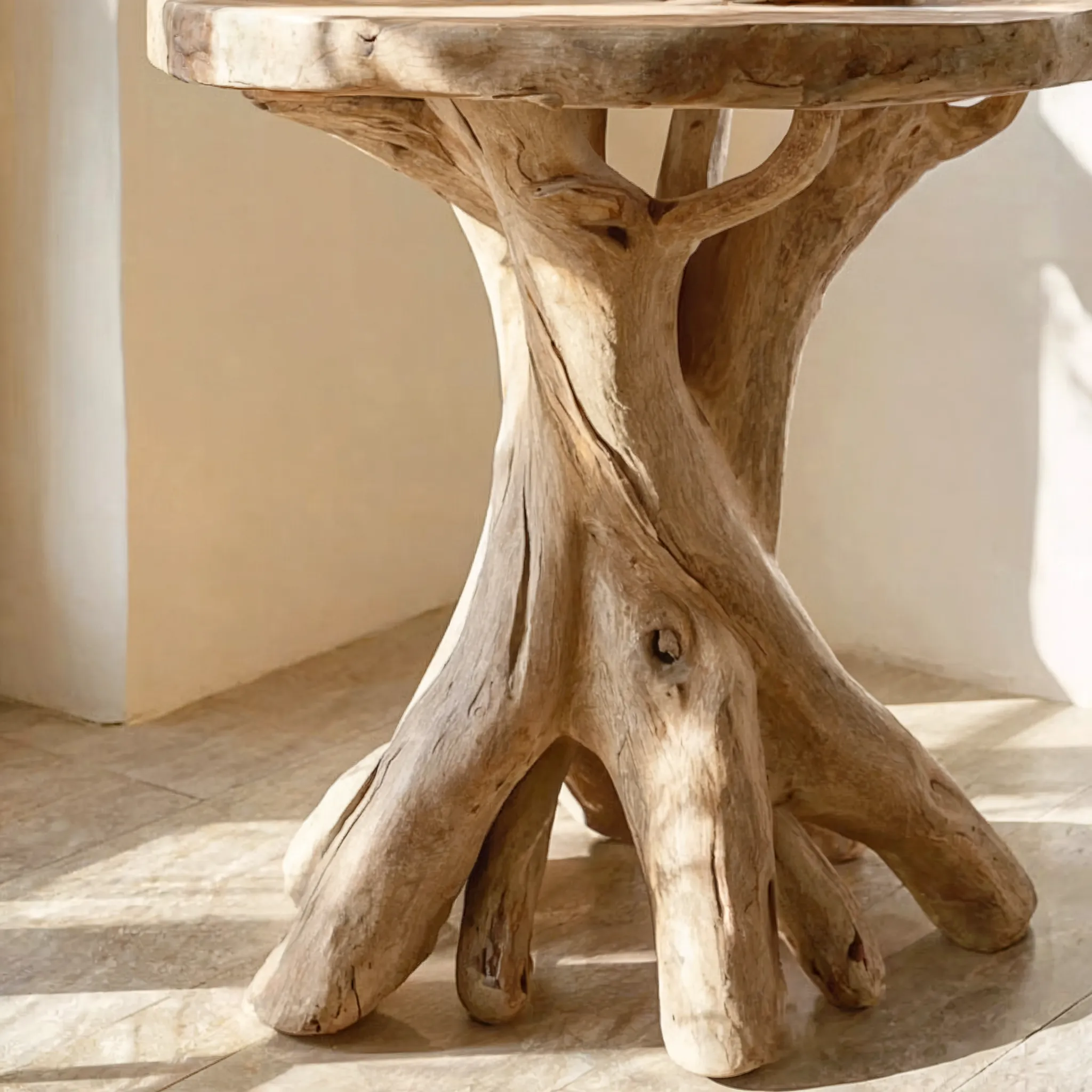 Live Edge End Table – Handcrafted Round Solid Wood Table, Rustic Handmade Accent - Image 4