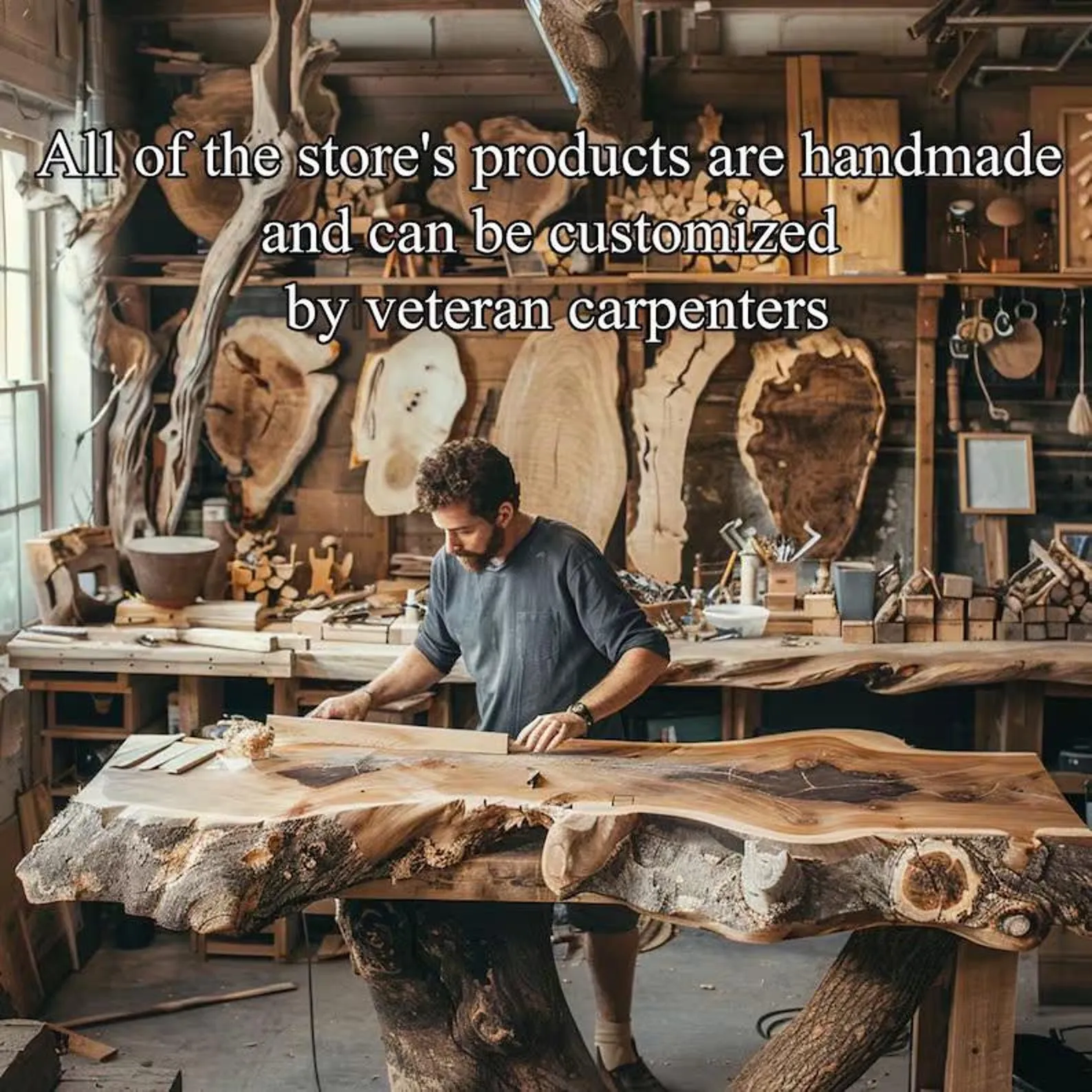 Solid Wood Bed Frame with Headboard - Available in King Size, Queen Size, Twin Platform Bed Wood Headboard Rustic Bedroom Furniture - Image 5