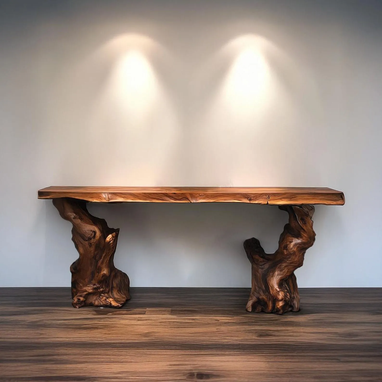 Live Edge Wood Table Custom Console Table Rustic Desk Walnut Desk Handmade Furniture for Living Room