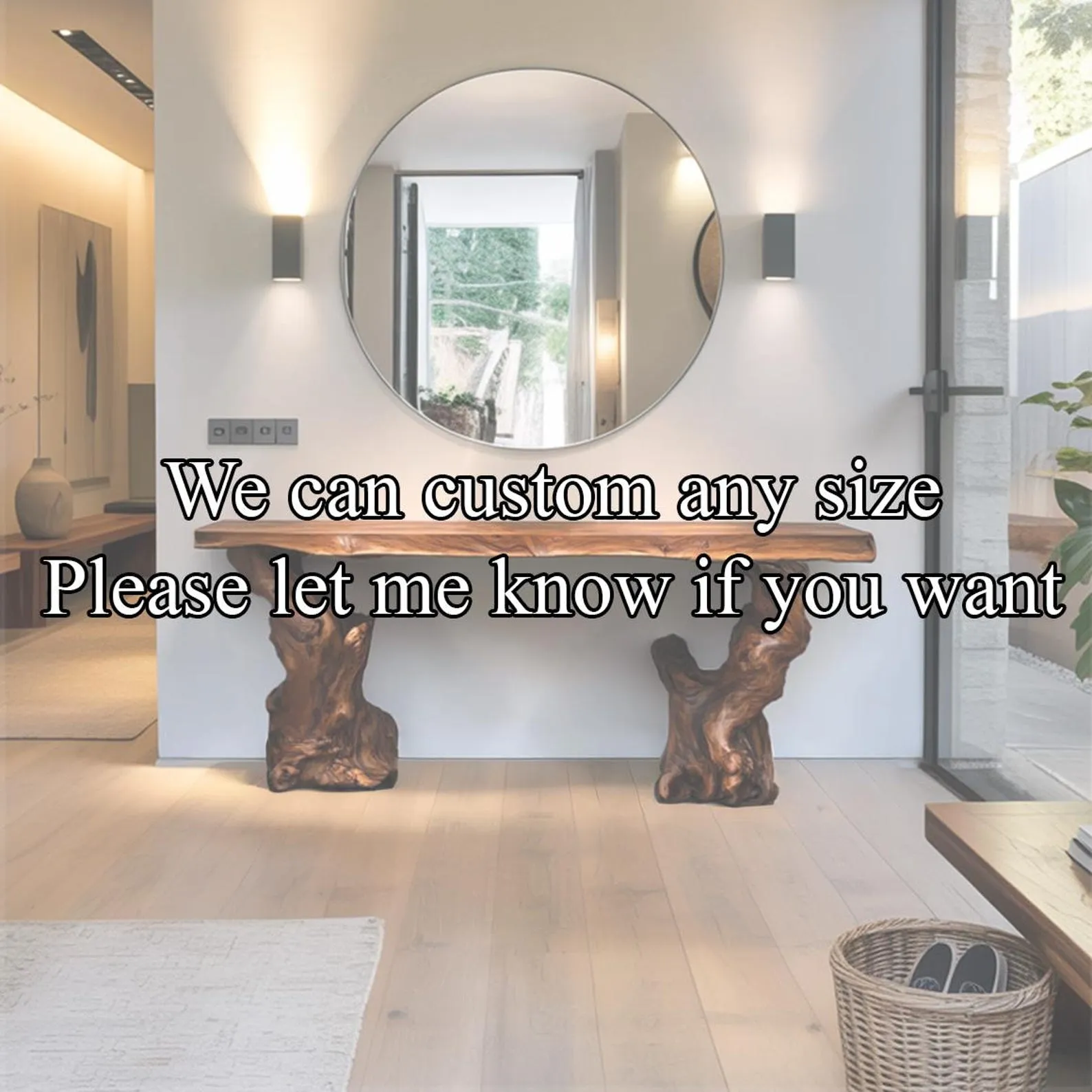 Live Edge Wood Table Custom Console Table Rustic Desk Walnut Desk Handmade Furniture for Living Room - Image 3