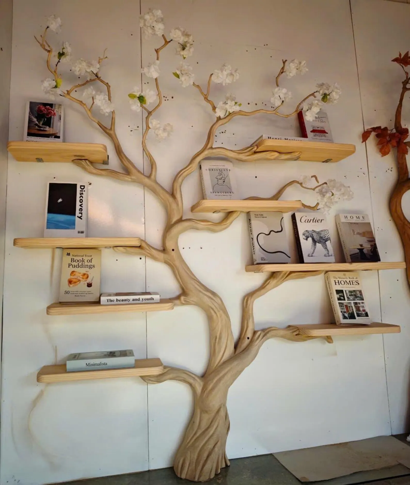 Halloween Tree Bookshelf Solid Wood Bookcase For Creative And Unique Home Decoration - Image 2